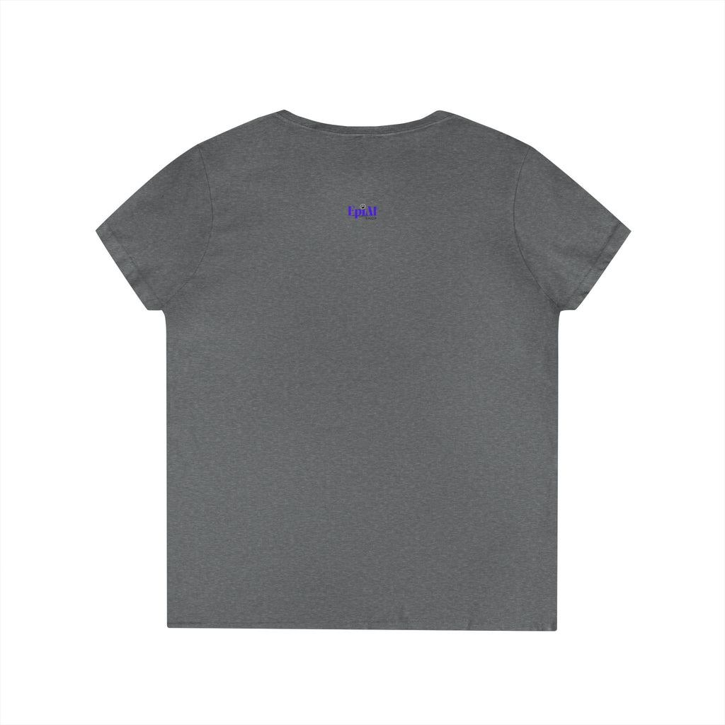 Stylish Meow Ladies' V-Neck T-Shirt, Cute Cat Lover Gift