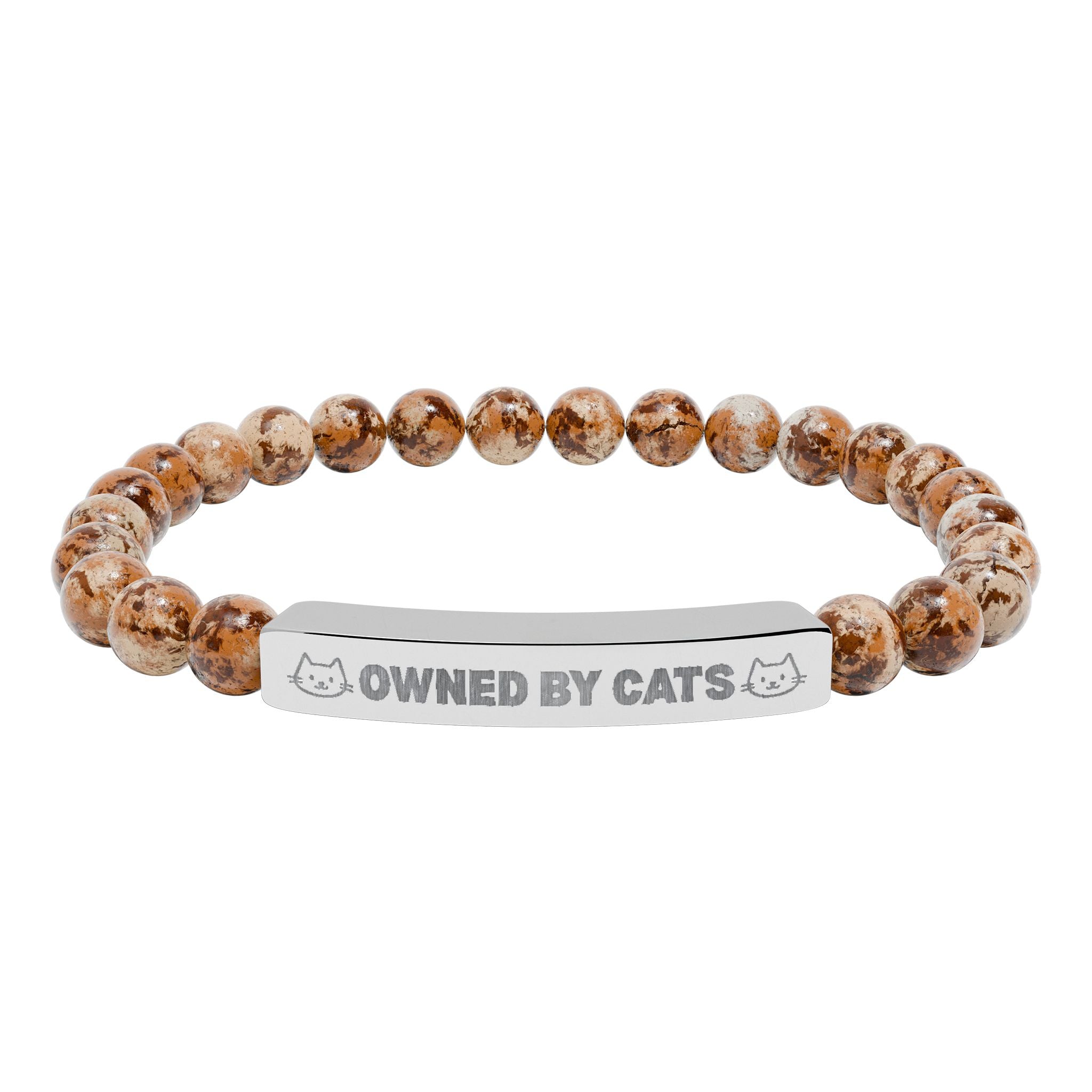Owned by Cats Natural Stone Bar Bracelet