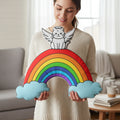 Rainbow Bridge Cat Pillow – Angel Kitty Keepsake Cushion