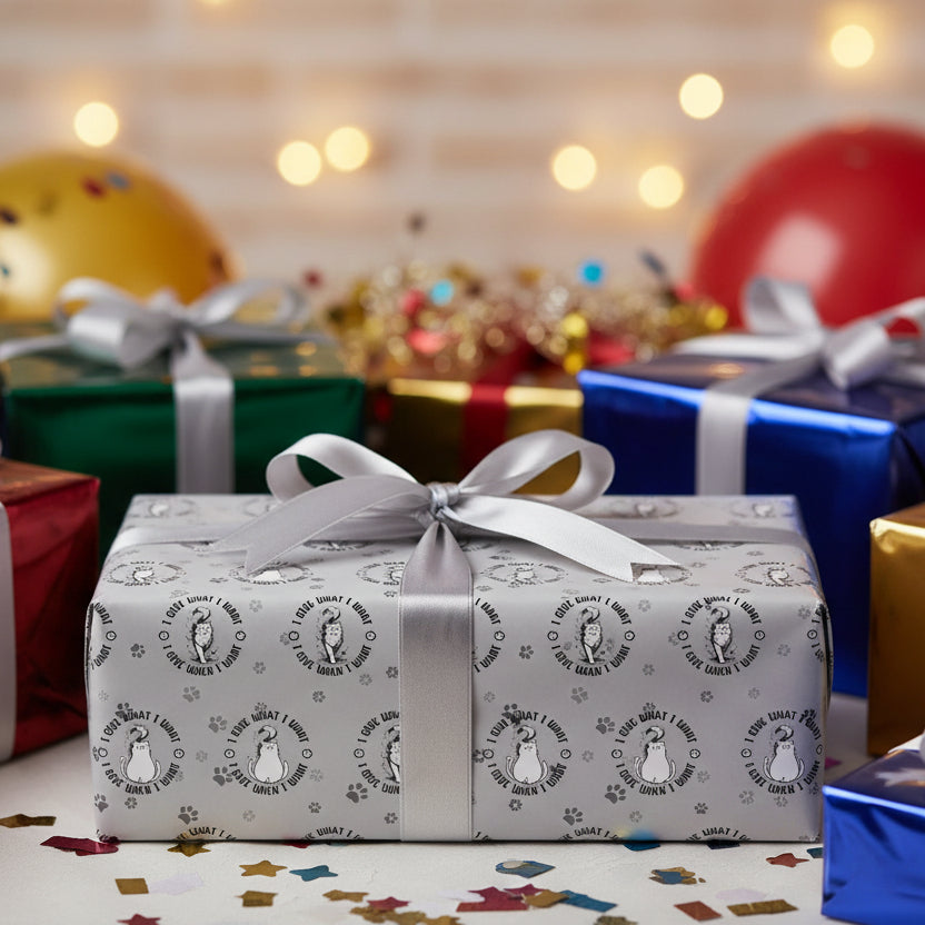 I Give What I Want – Cat Lover Gift Wrap (All-Occasion)