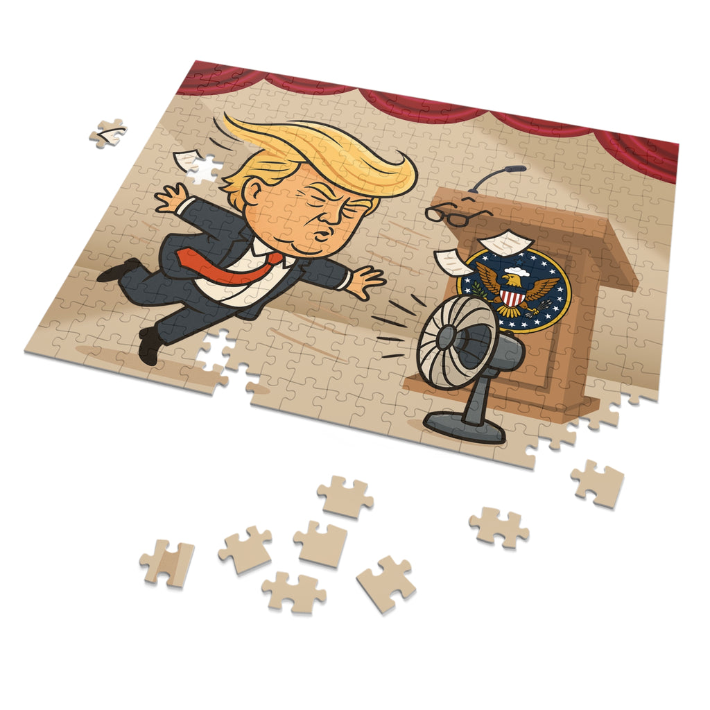 Combover Wind Tunnel Political Parody Jigsaw Puzzle