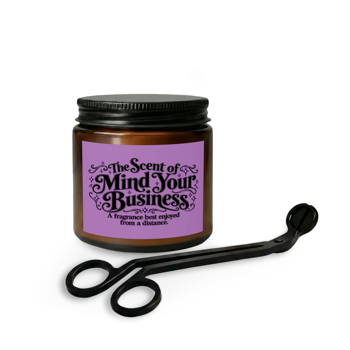 The Scent of Mind Your Business Scented Candle & Wick Trimmer Gift Set | Funny Sarcastic Candle