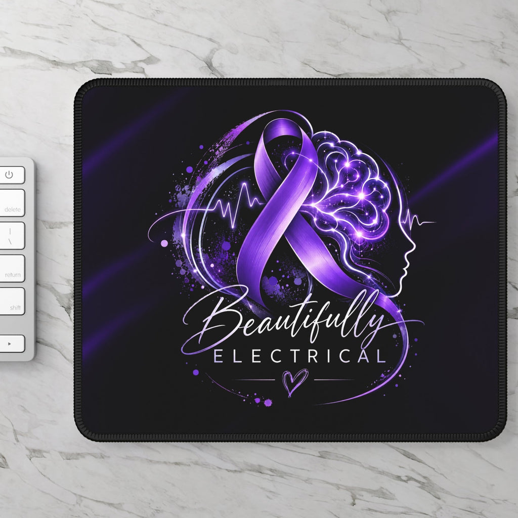 Beautifully Electrical Epilepsy Awareness Mouse Pad