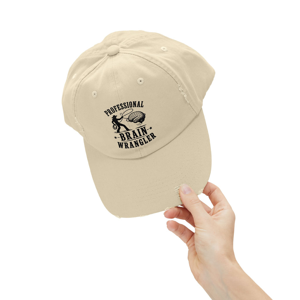 Professional Brain Wrangler Distressed Cap