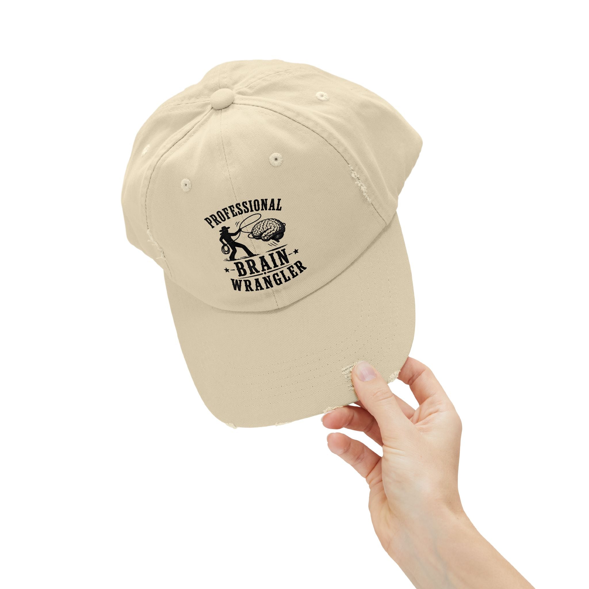 Professional Brain Wrangler Distressed Cap