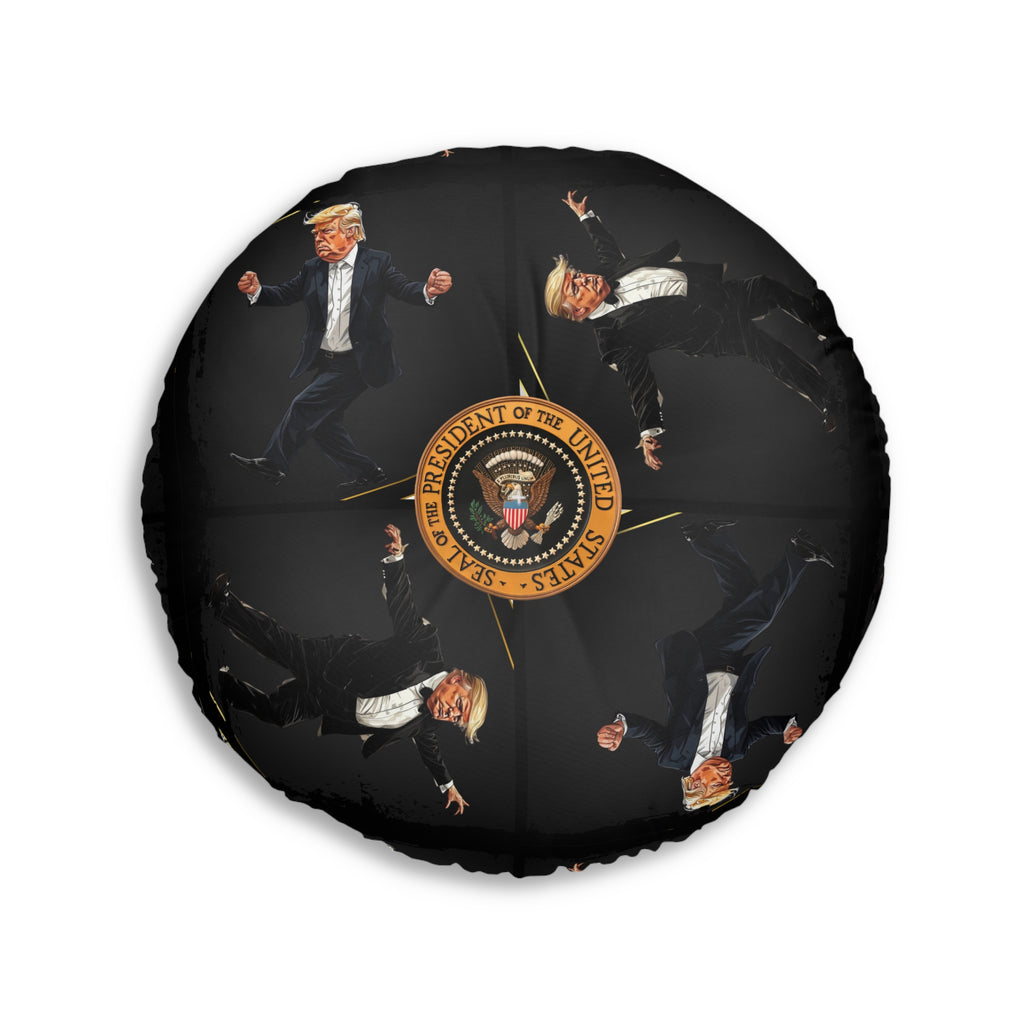 Dancing Donald Novelty Tufted Floor Pillow, Round