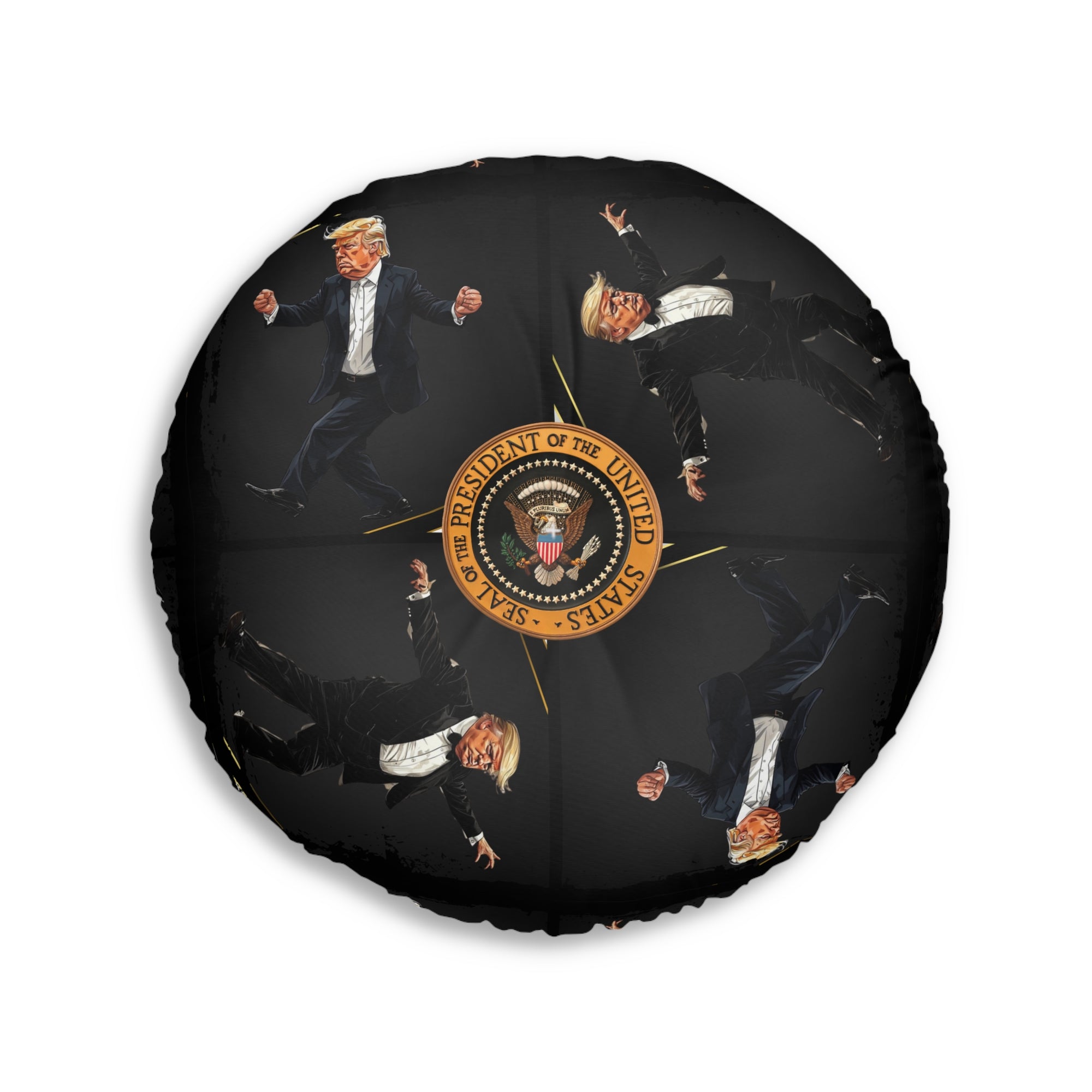 Dancing Donald Novelty Tufted Floor Pillow, Round