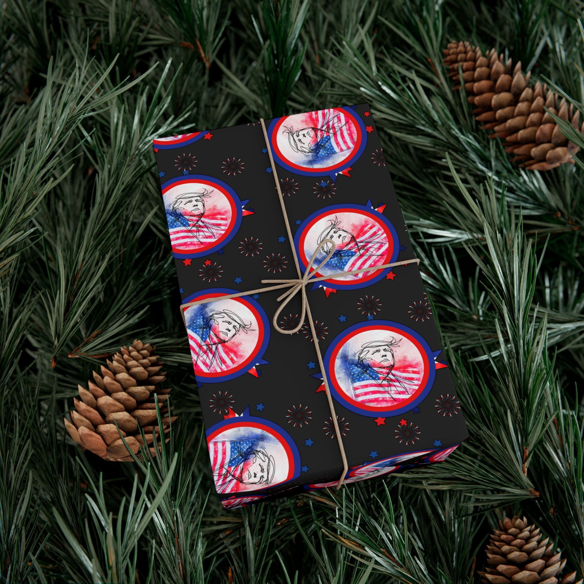 Draw Your Own Conclusions All-Occasion Gift Wrap – Patriotic Satire Wrapping Paper