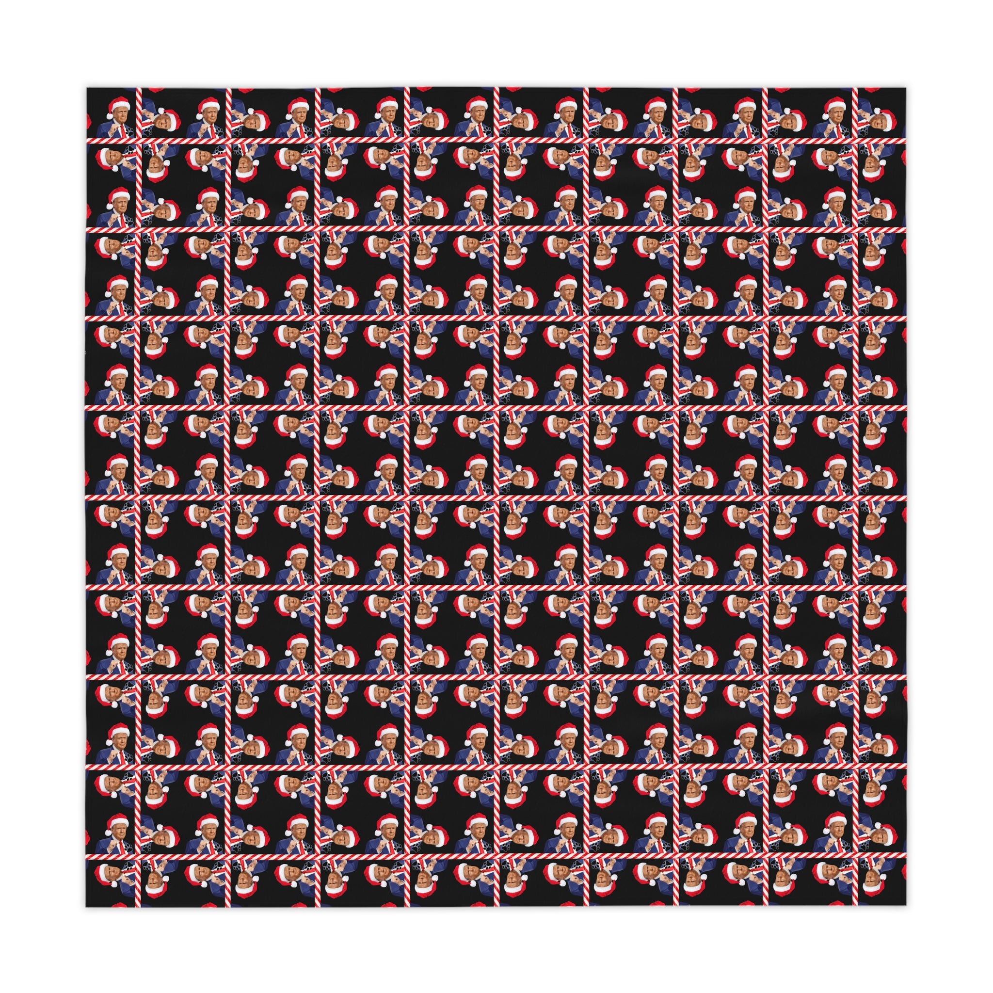 Photo depicting the ​Santa Trump Novelty Christmas Tablecloth from EpiAl's Shop.