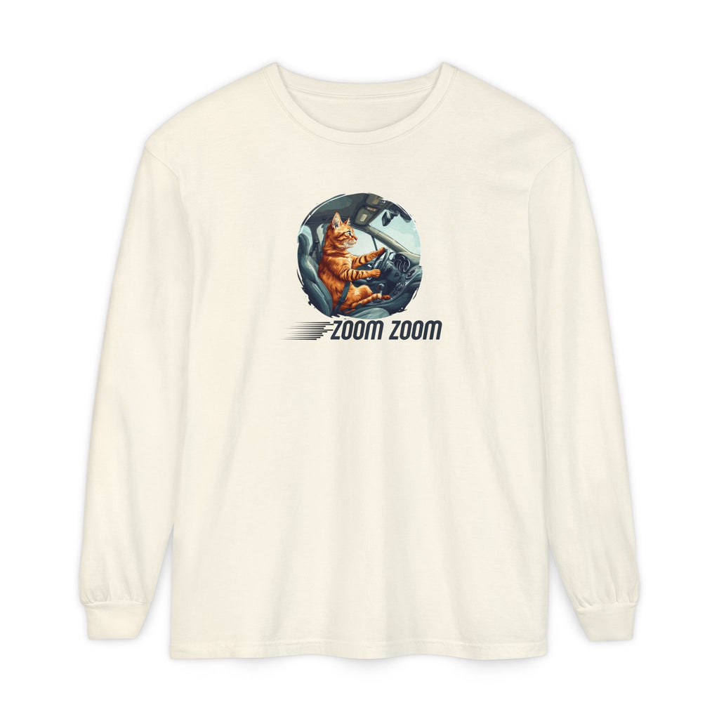 Zoom Zoom Zoomie Kitty Long Sleeve Tee, Unisex Spooky Shirt