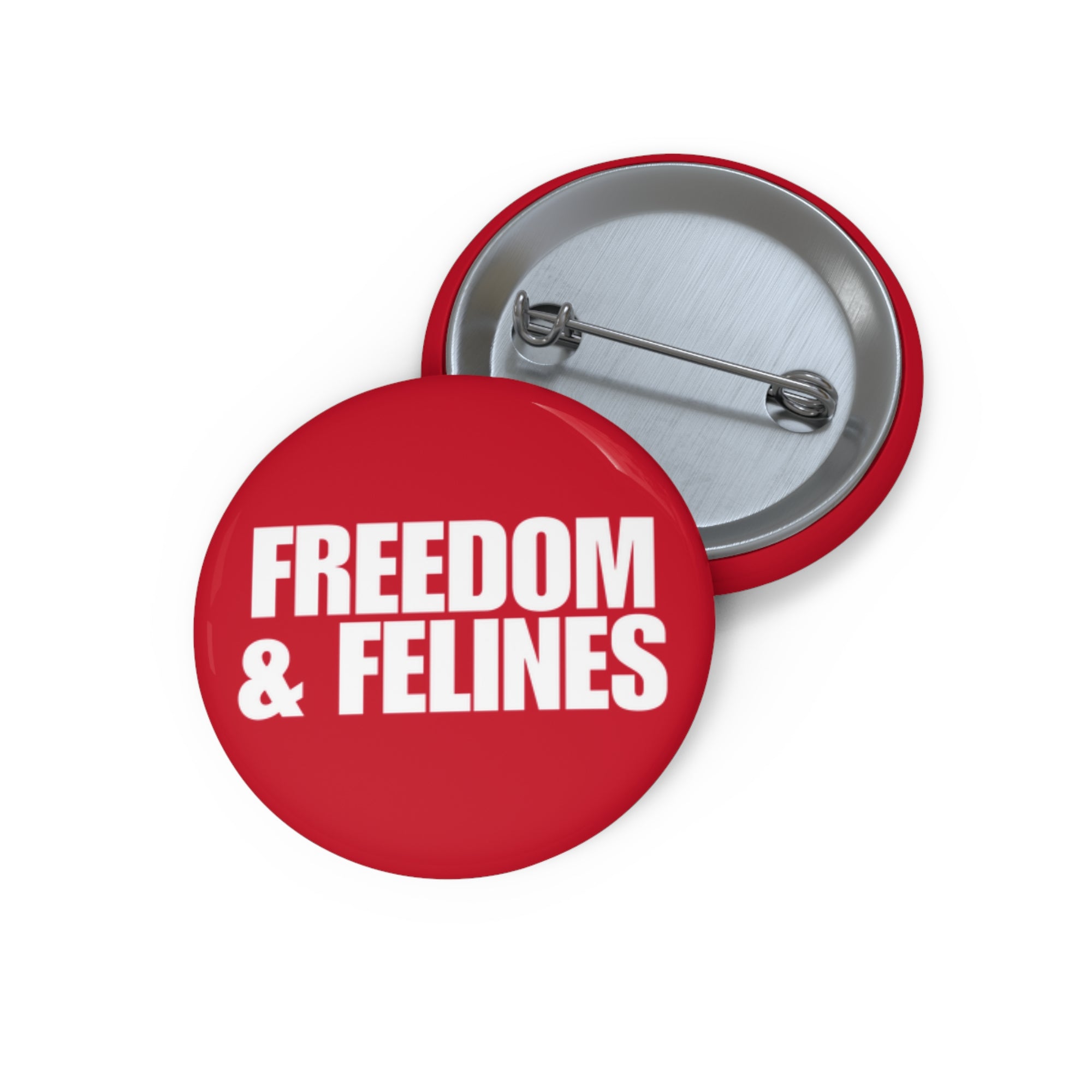 Freedom & Felines Pin Buttons - Fun Cat Lover Accessories