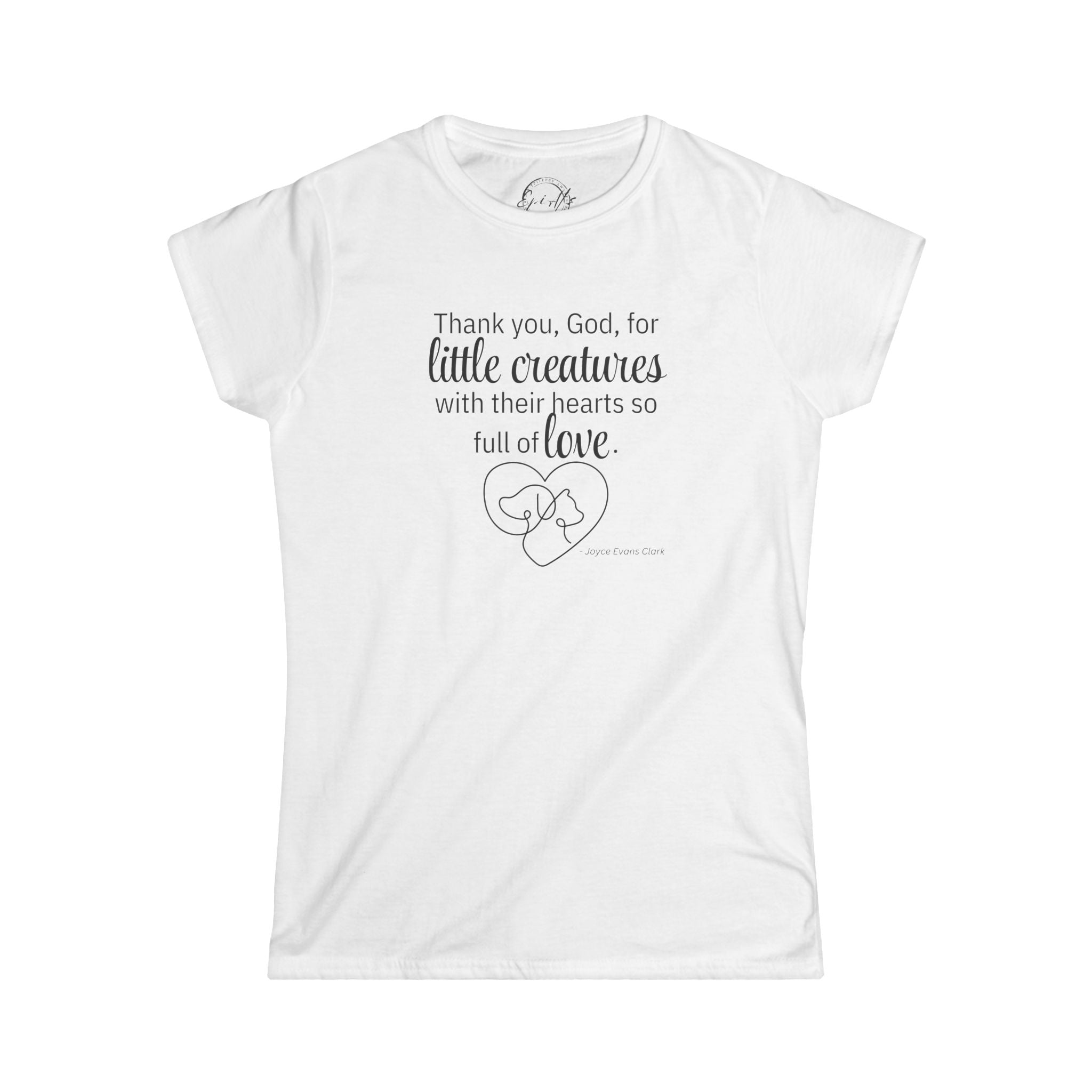 Photo depicting the ​Little Creatures Women's Softstyle Tee from EpiAl's Shop.