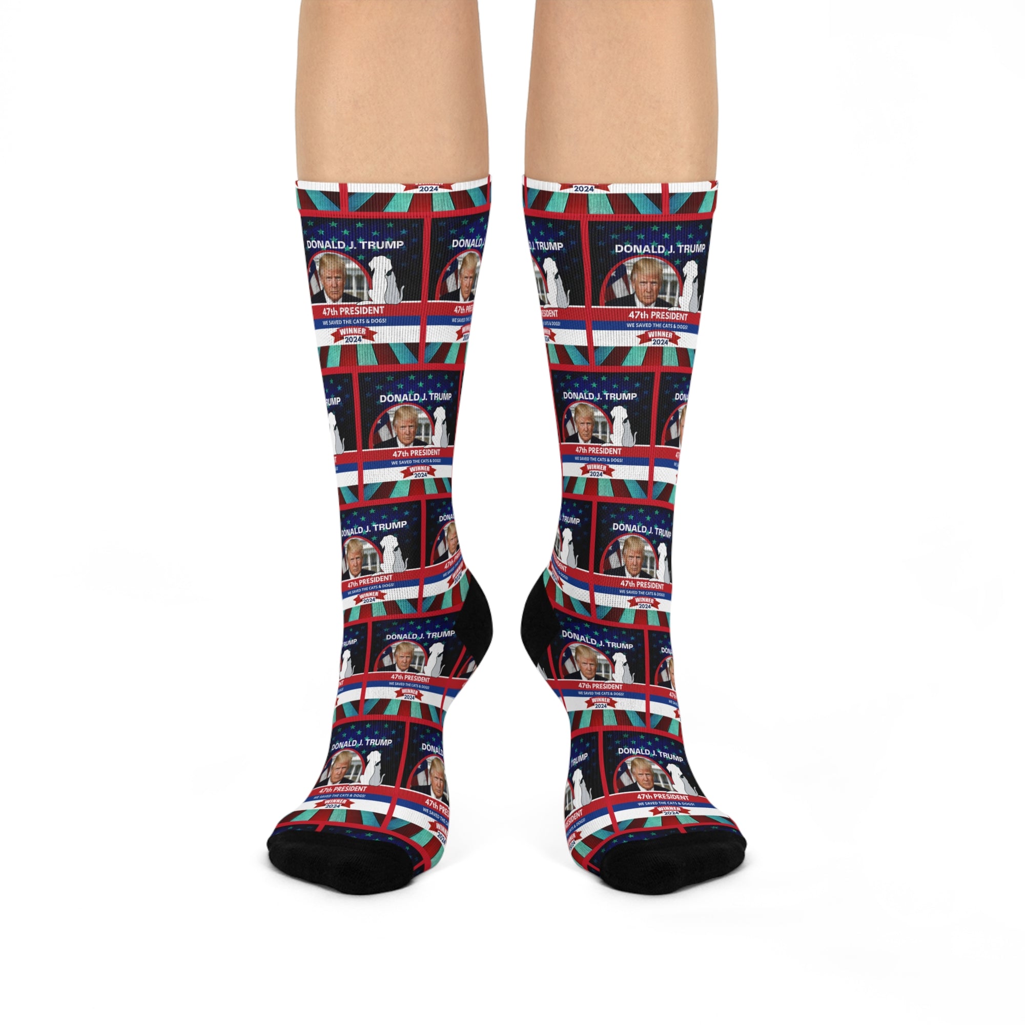 Donald Trump 47th President Cushioned Crew Socks