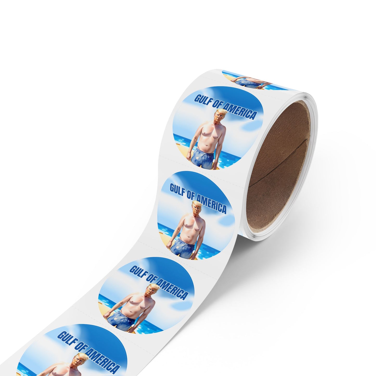 Fun Gulf of America Sticker Roll - Beach Summer Vibe Labels