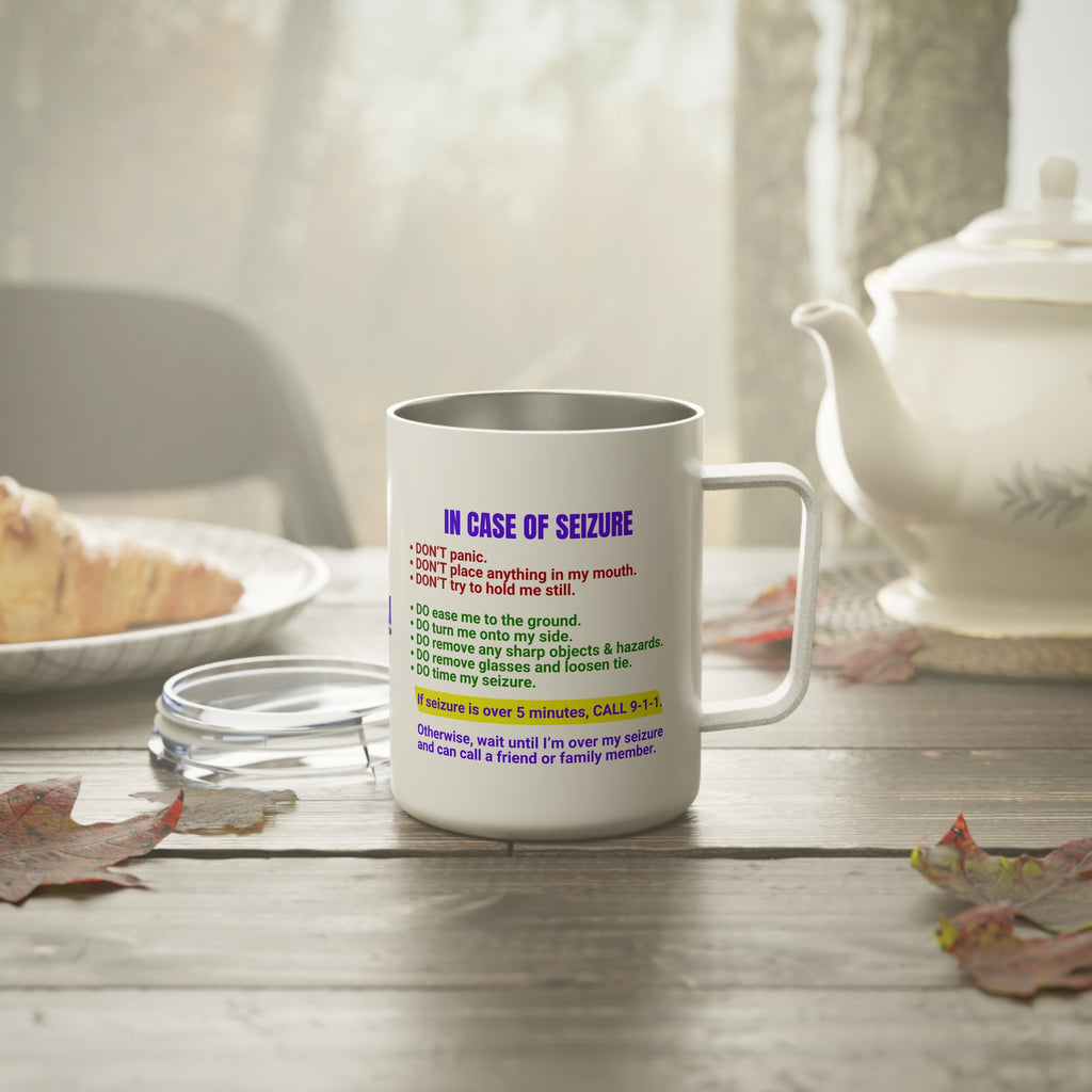 Seizure First Aid Insulated Coffee Mug, 10oz