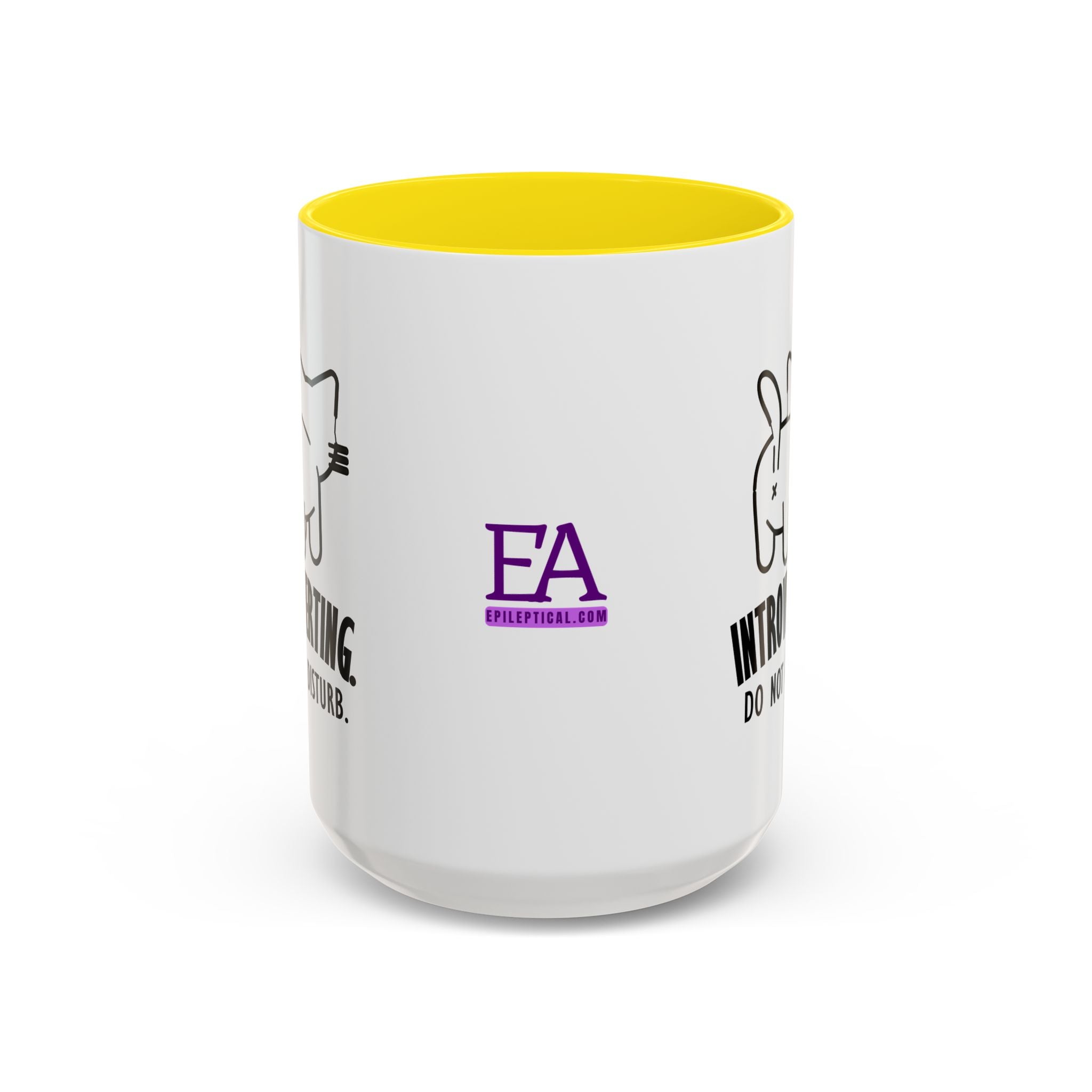 Introverting. Do Not Disturb. Two-Tone Cat Coffee Mug (11oz & 15oz)