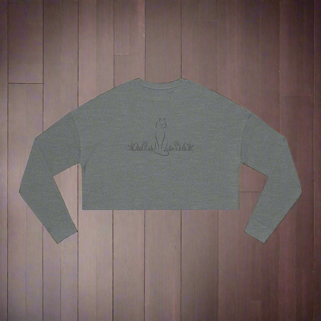 Trendy Cat Lover Women’s Cropped Sweatshirt - EpiAl's Shop