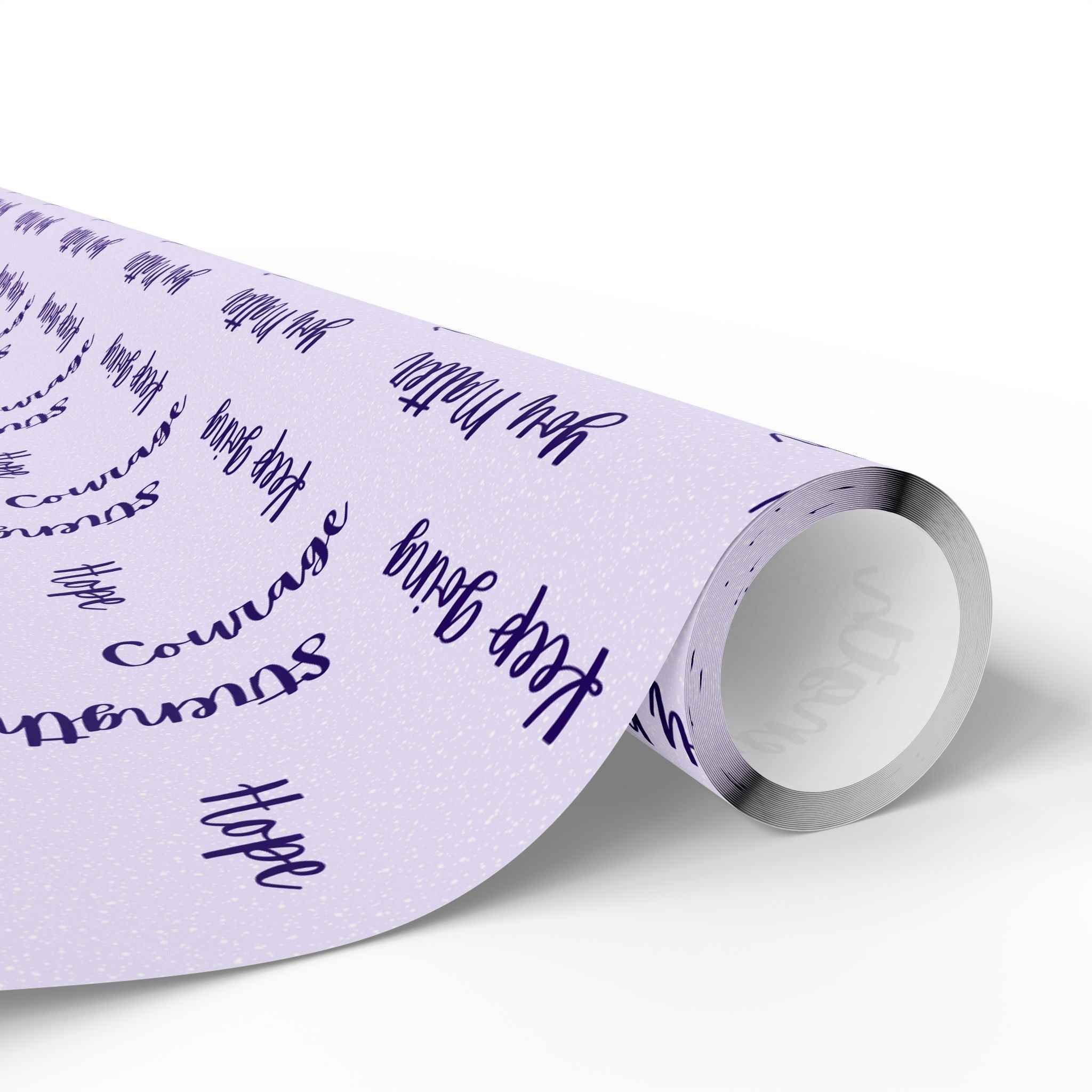 Inspirational Word Wrap – Light Purple Encouragement Gift Wrap