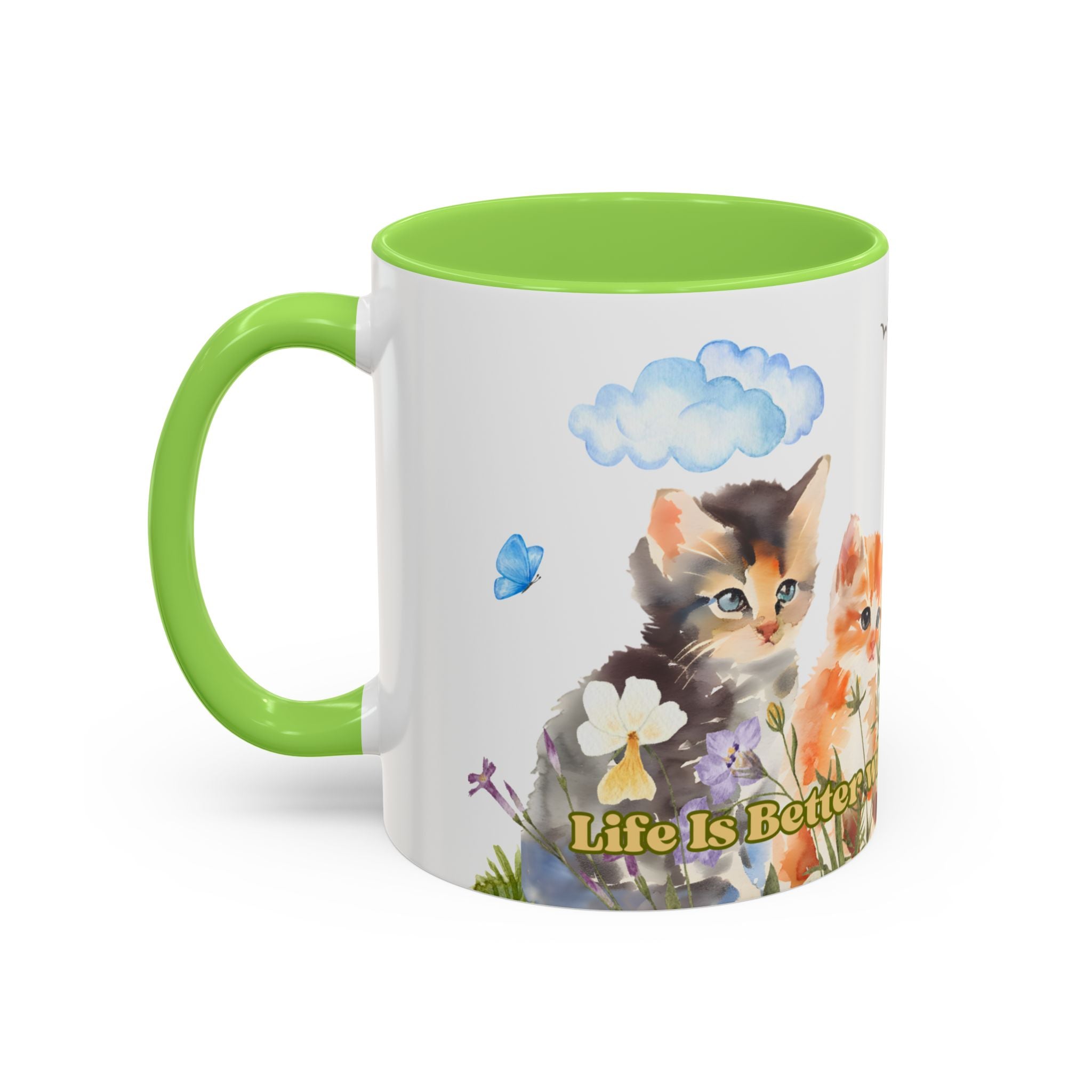 Life Is Better with Coffee and Cats Ceramic Mug