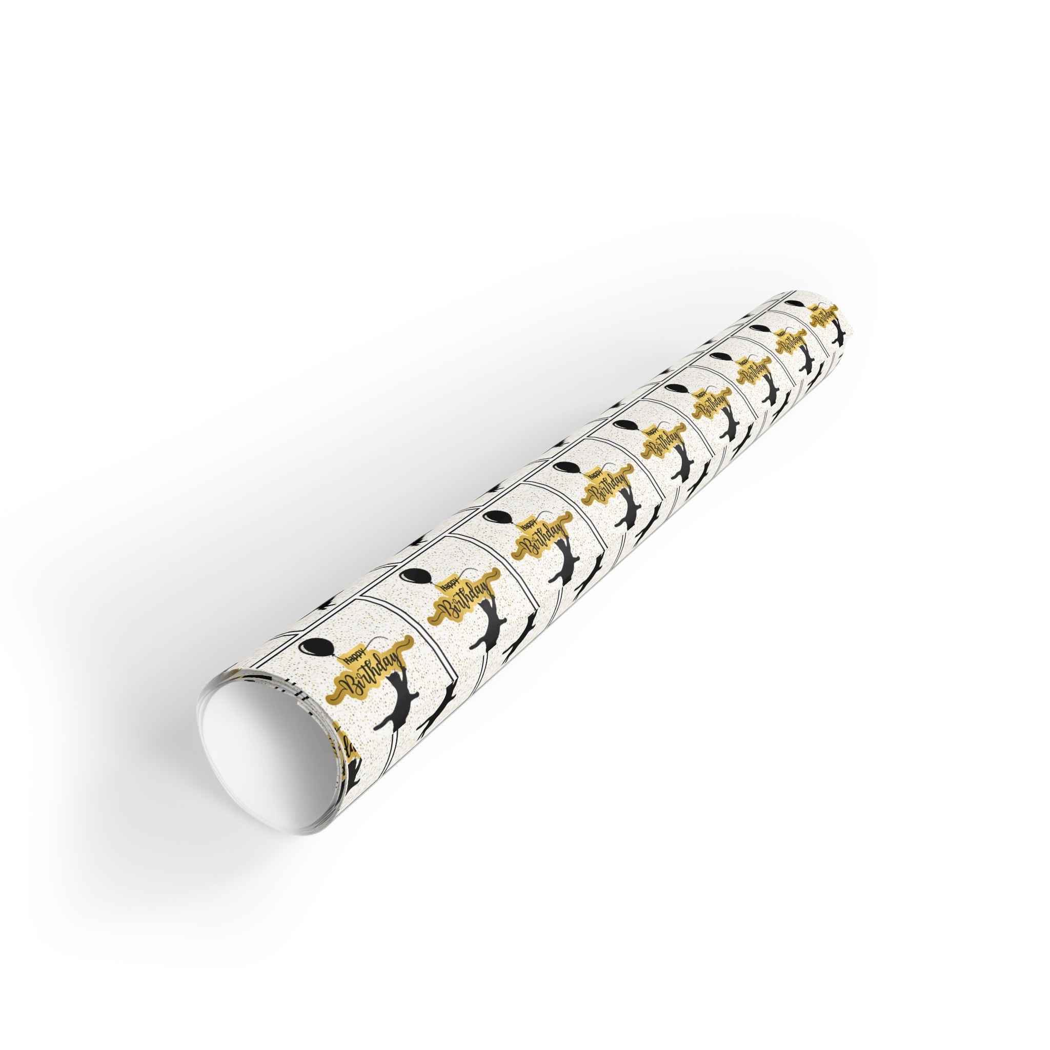 Happy Birthday Kitty with Balloons Gift Wrapping Paper Rolls, 1pc - EpiAl's Shop