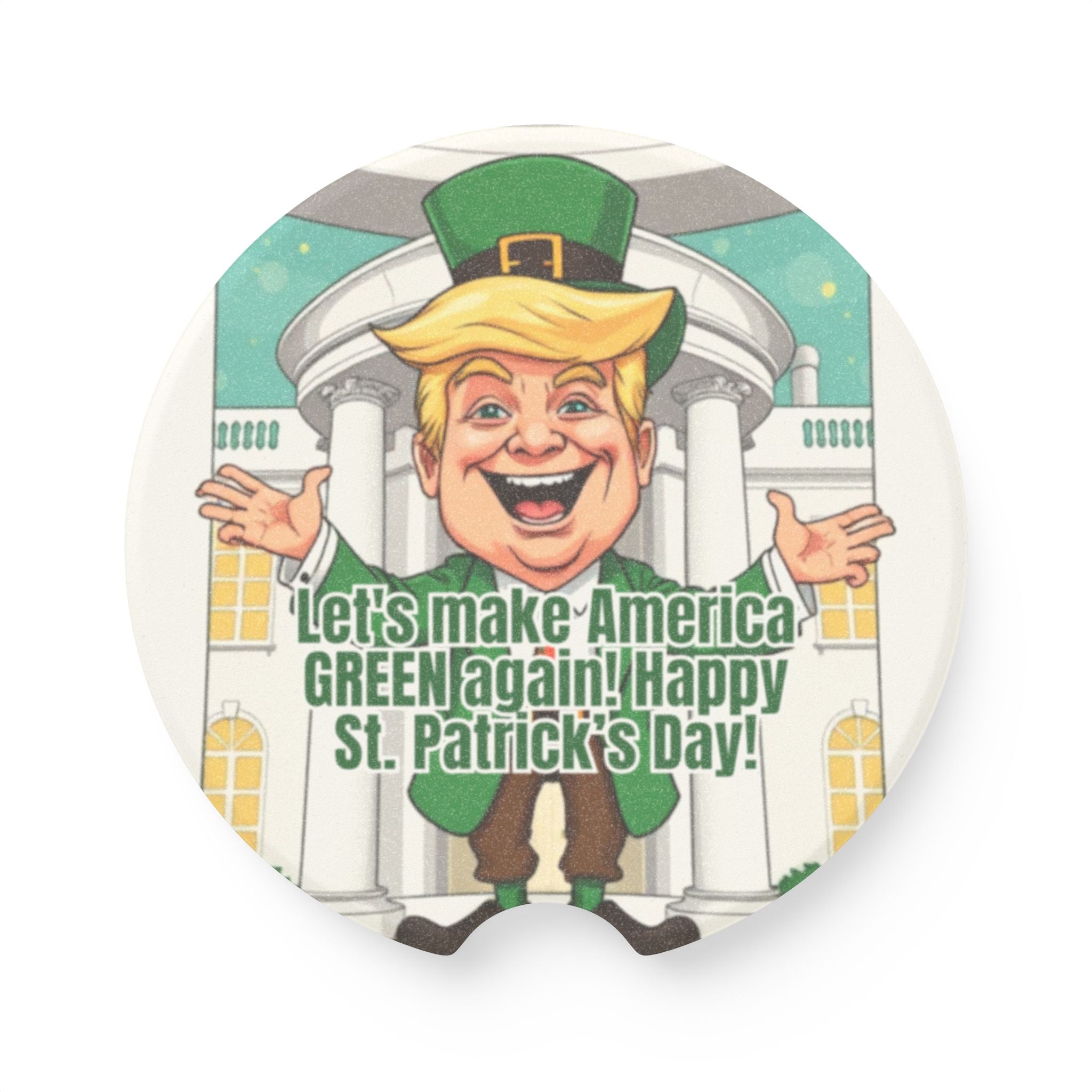 Make America Green Again Soapstone Car Coaster