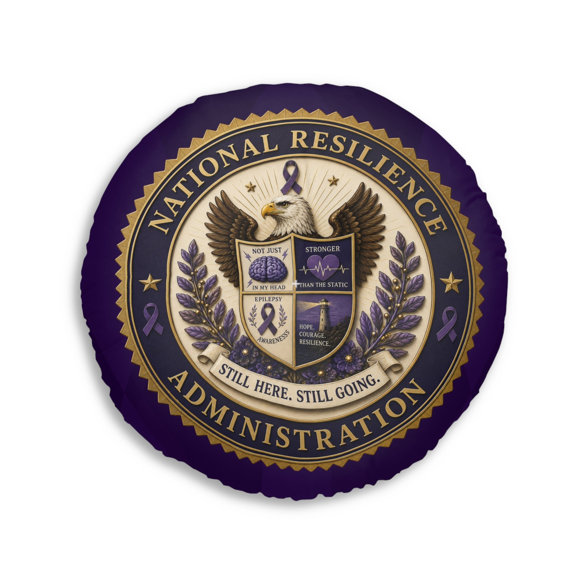 National Resilience Administration Epilepsy Awareness Floor Pillow