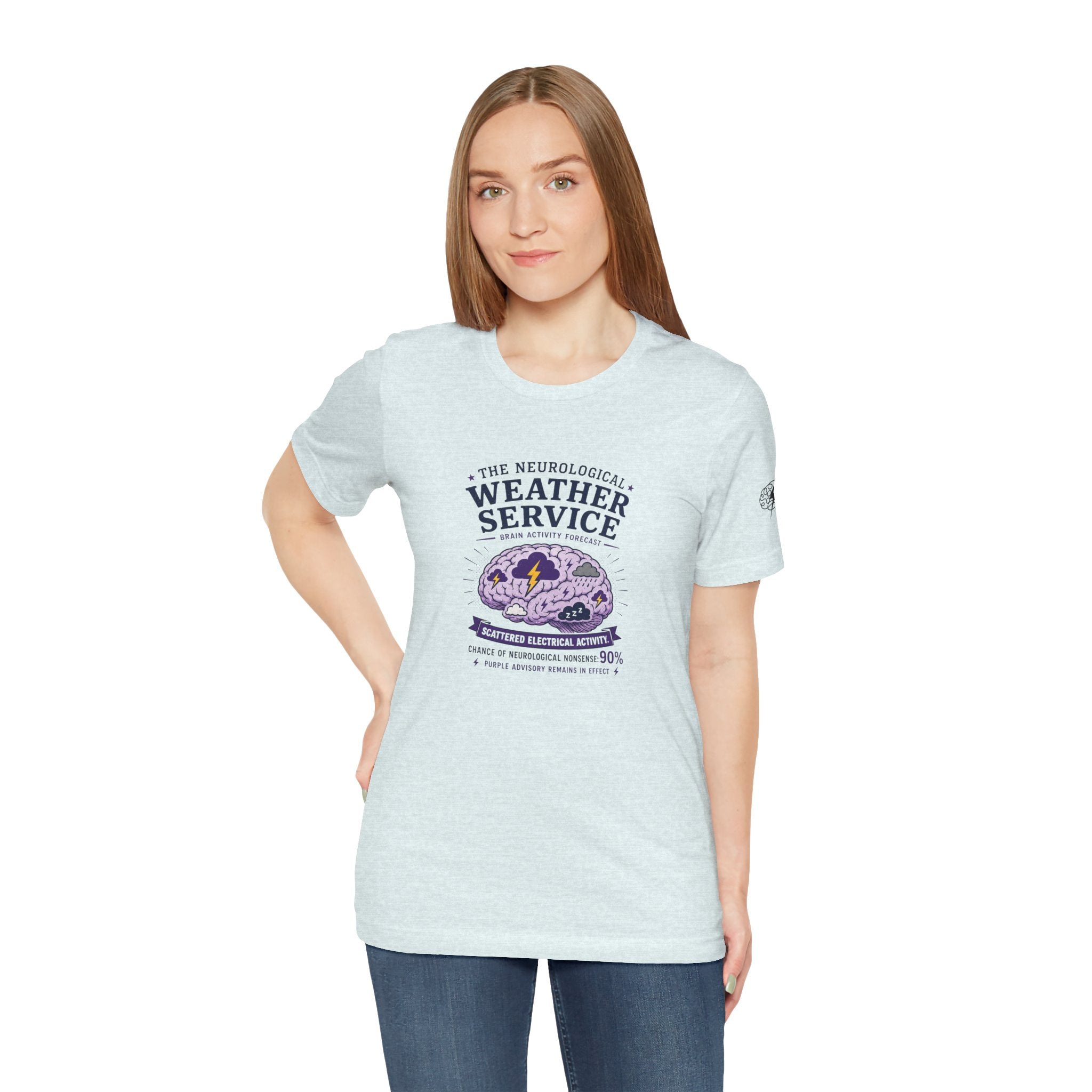 Neurological Weather Service Epilepsy Awareness T-Shirt | Brain Forecast Tee