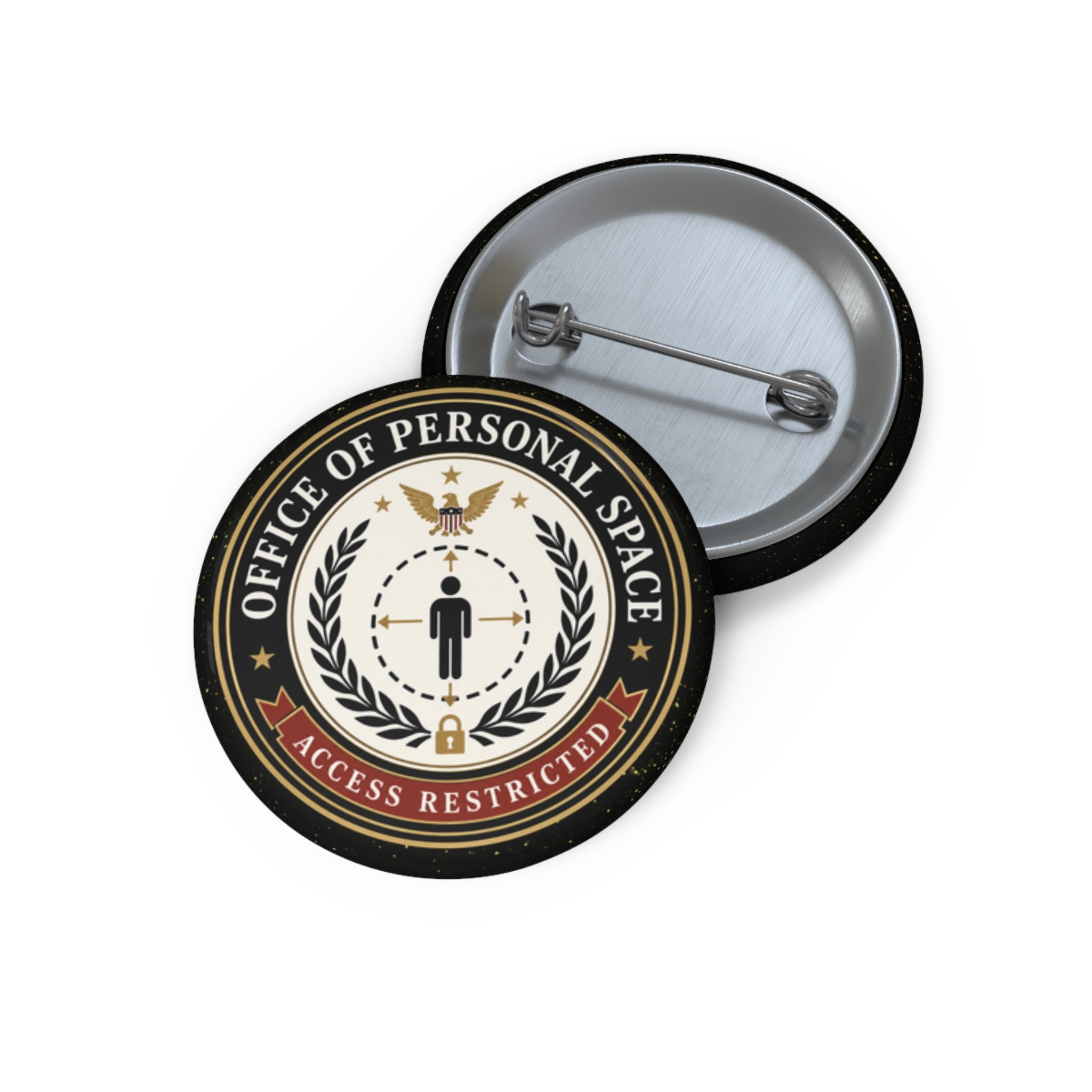 Office of Personal Space Access Restricted Pinback Button