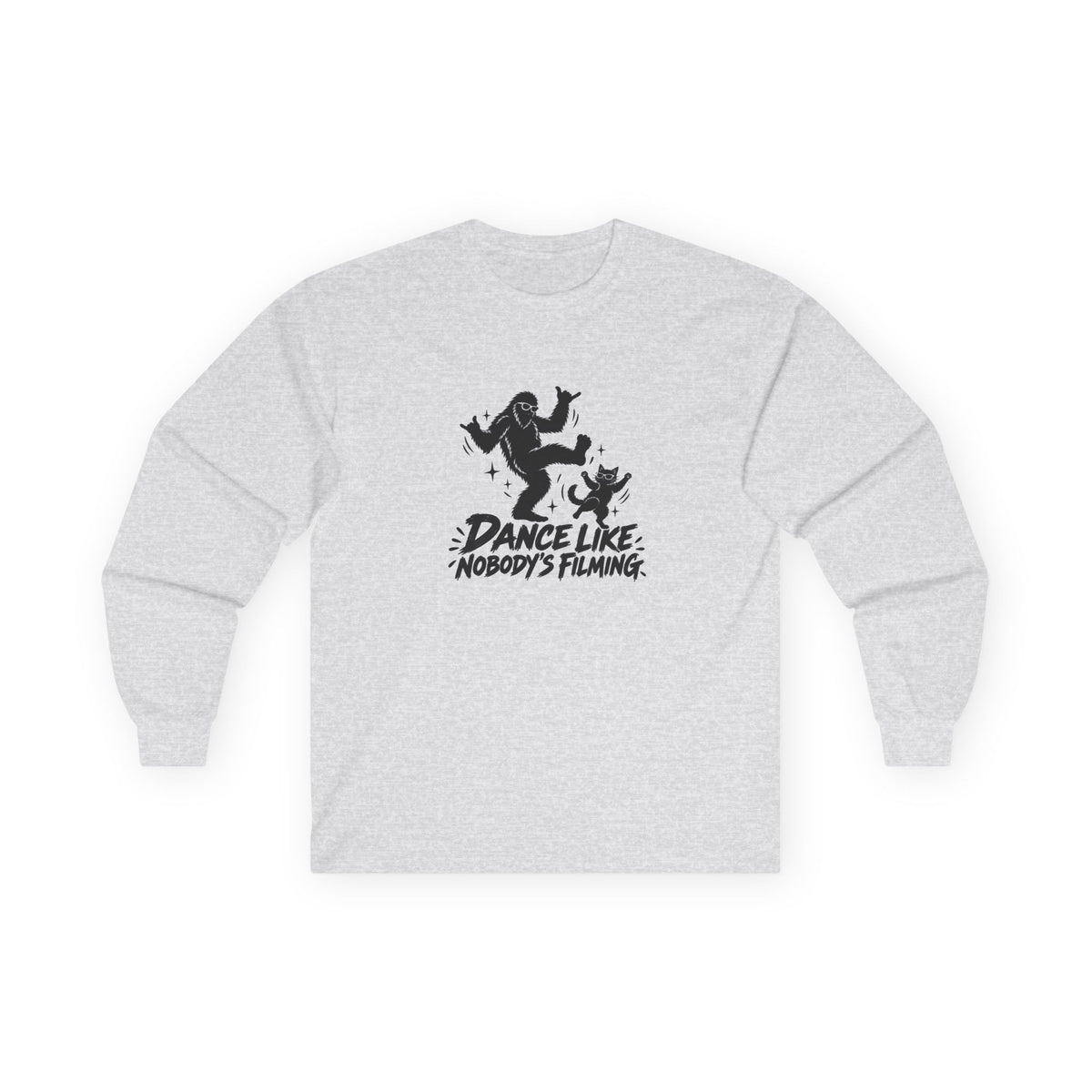 Dance Like Nobody's Filming | Bigfoot & Cat Long Sleeve T-Shirt