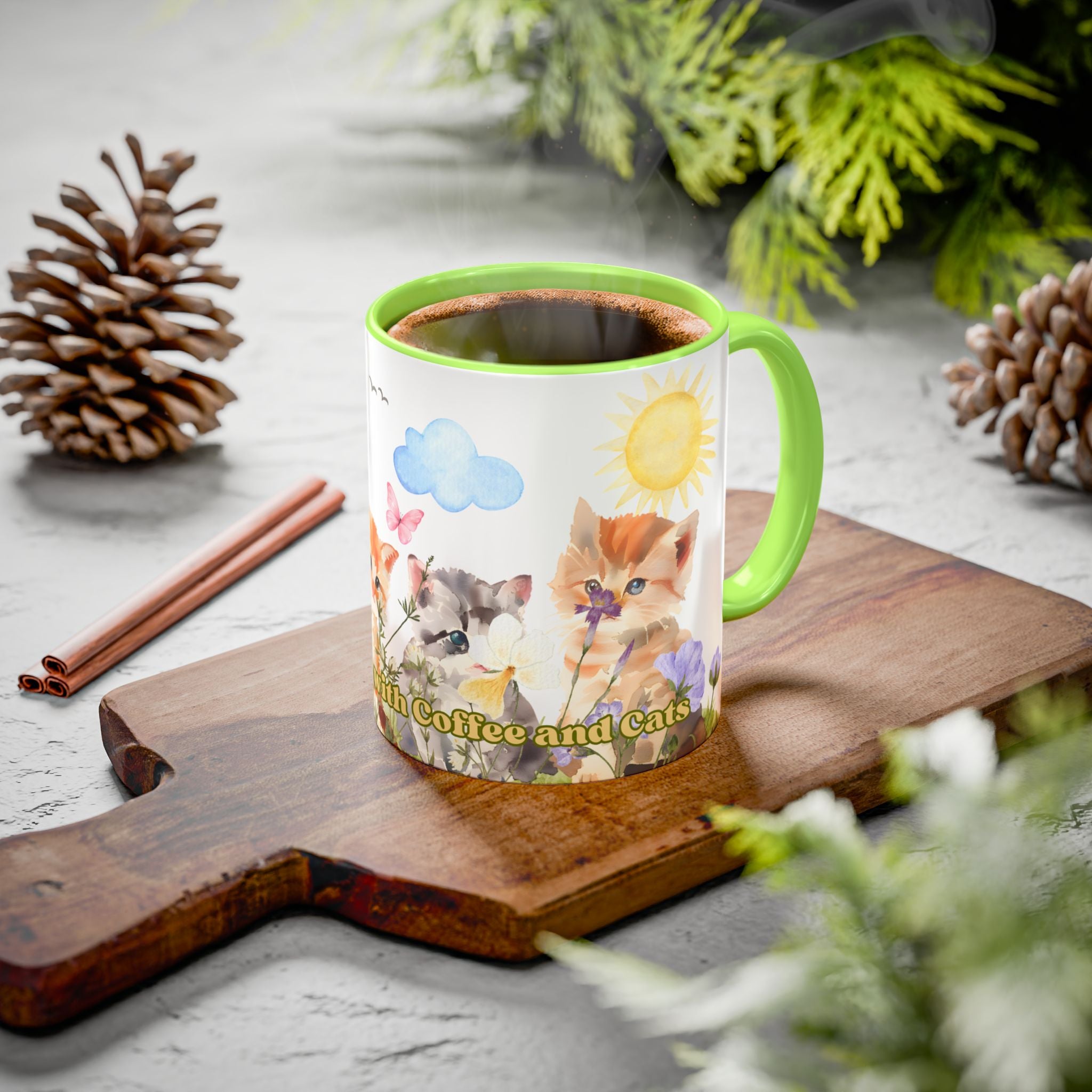 Life Is Better with Coffee and Cats Ceramic Mug