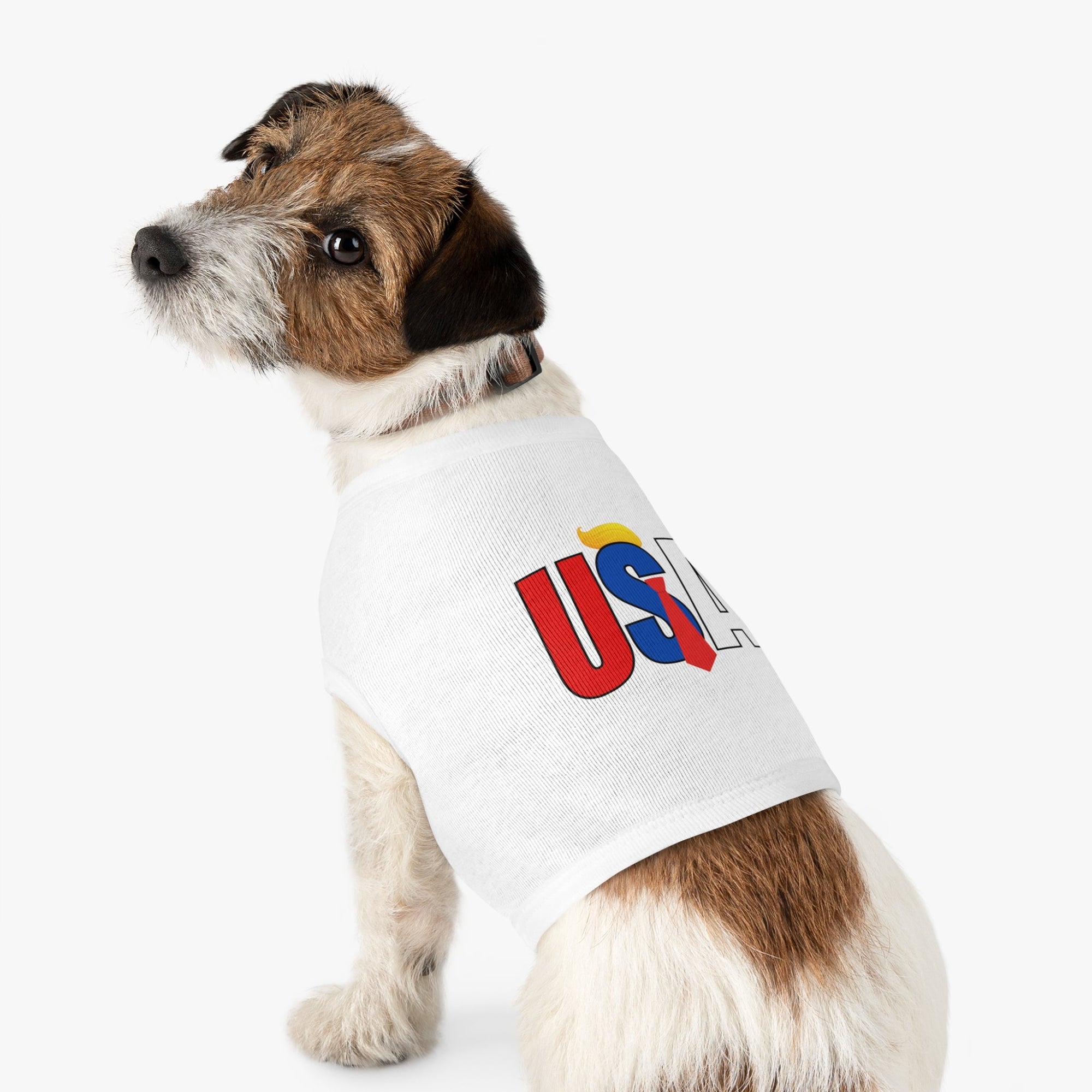 Trump USA Pet Tank Top for Celebrations & Holidays Printify