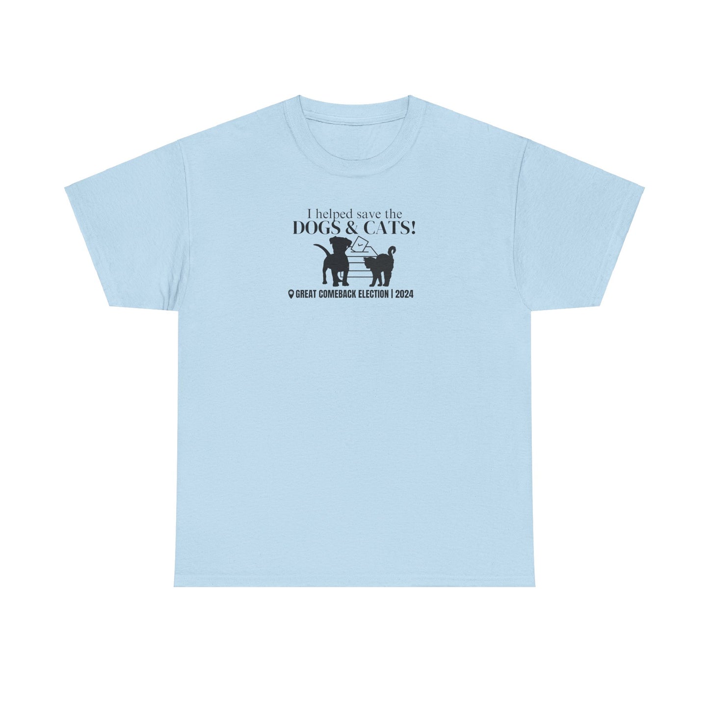 Helped Save the Cats & Dogs Unisex Heavy Cotton Tee