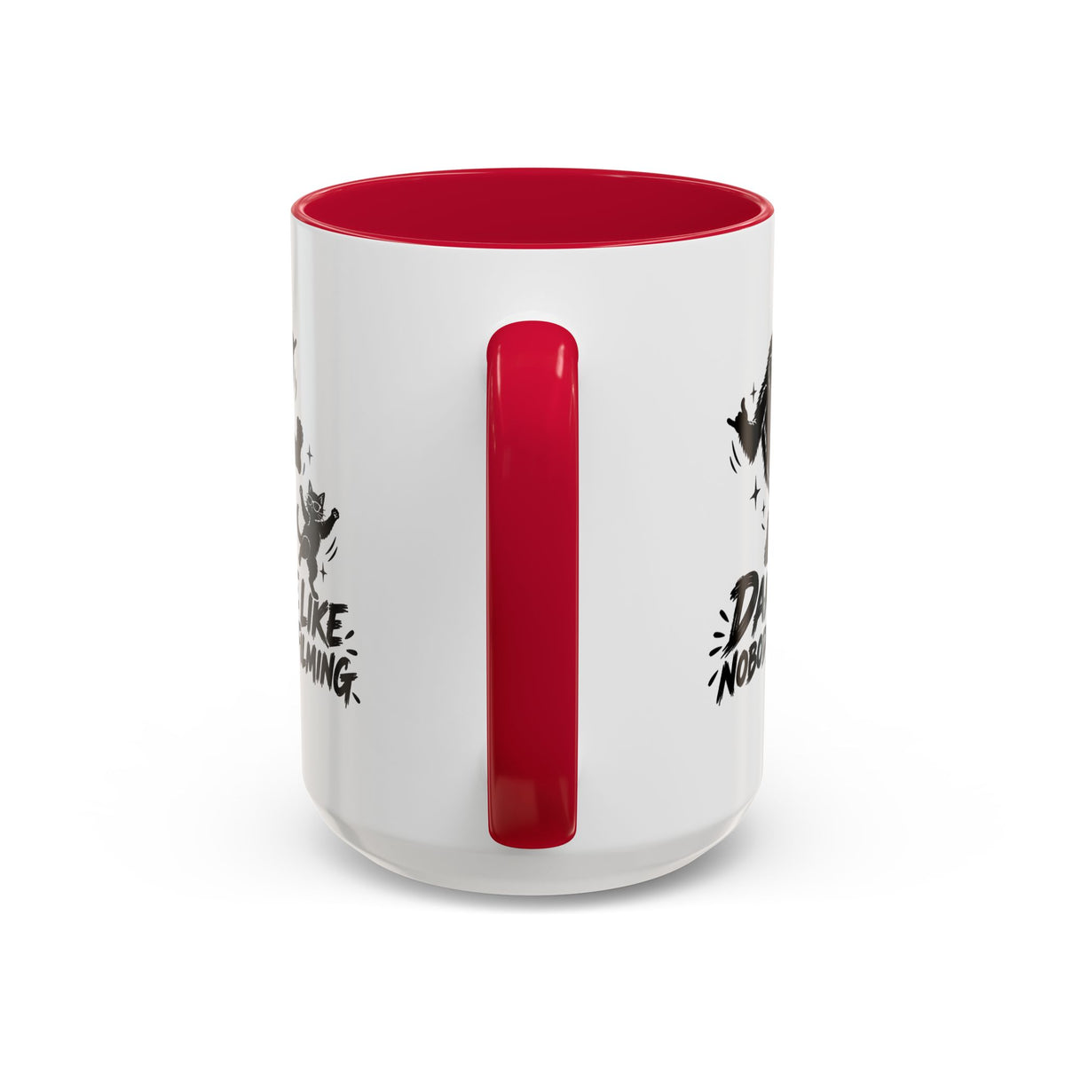 Dance Like Nobody's Filming | Funny Bigfoot & Cat Coffee Mug (11oz/15oz)