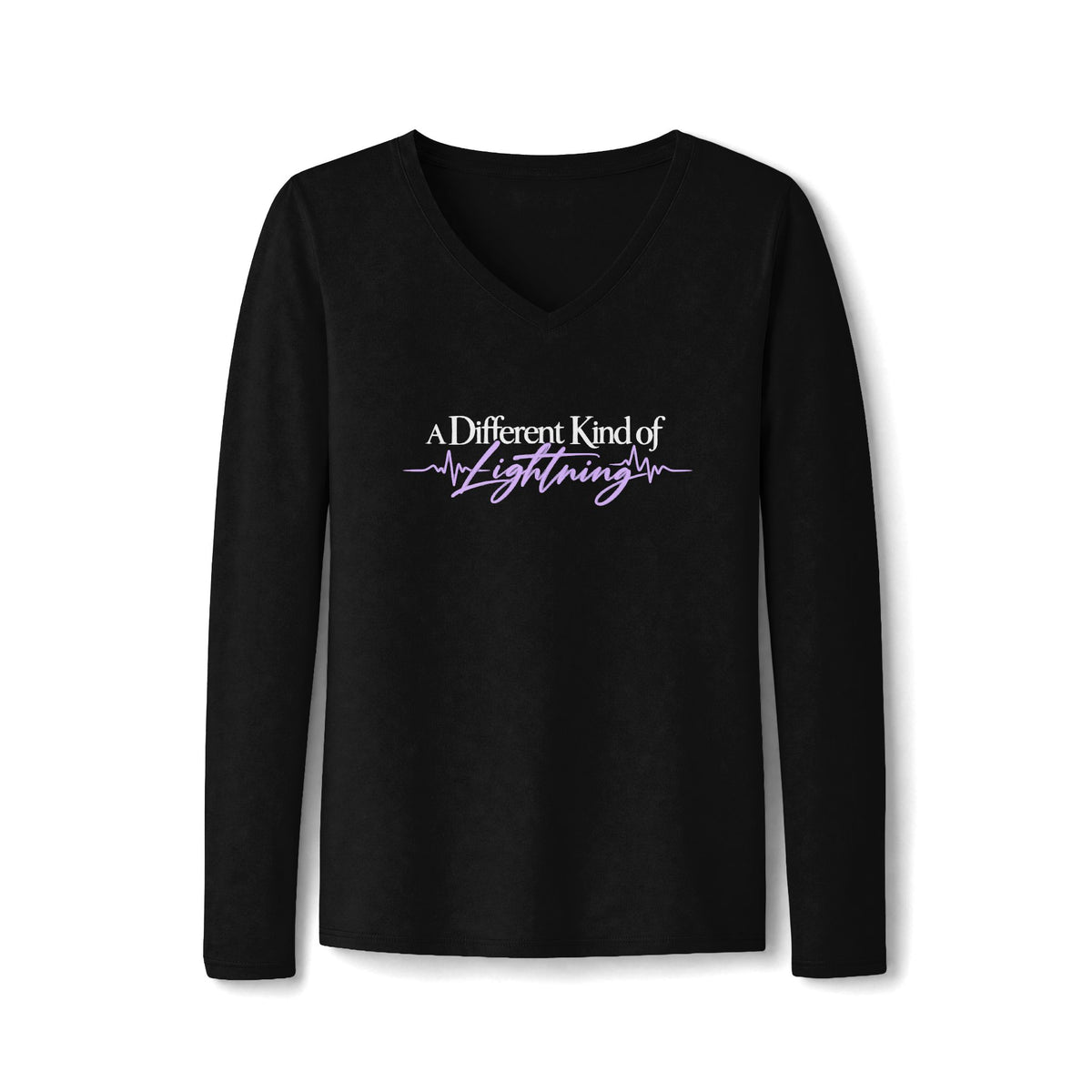 A Different Kind of Lightning | Epilepsy Awareness Women's Long Sleeve V-Neck Tee