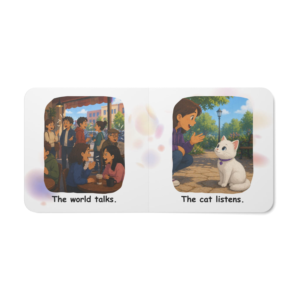 Quiet Cat. Loud World. Board Book for Kids – Calm, Cozy Bedtime Story