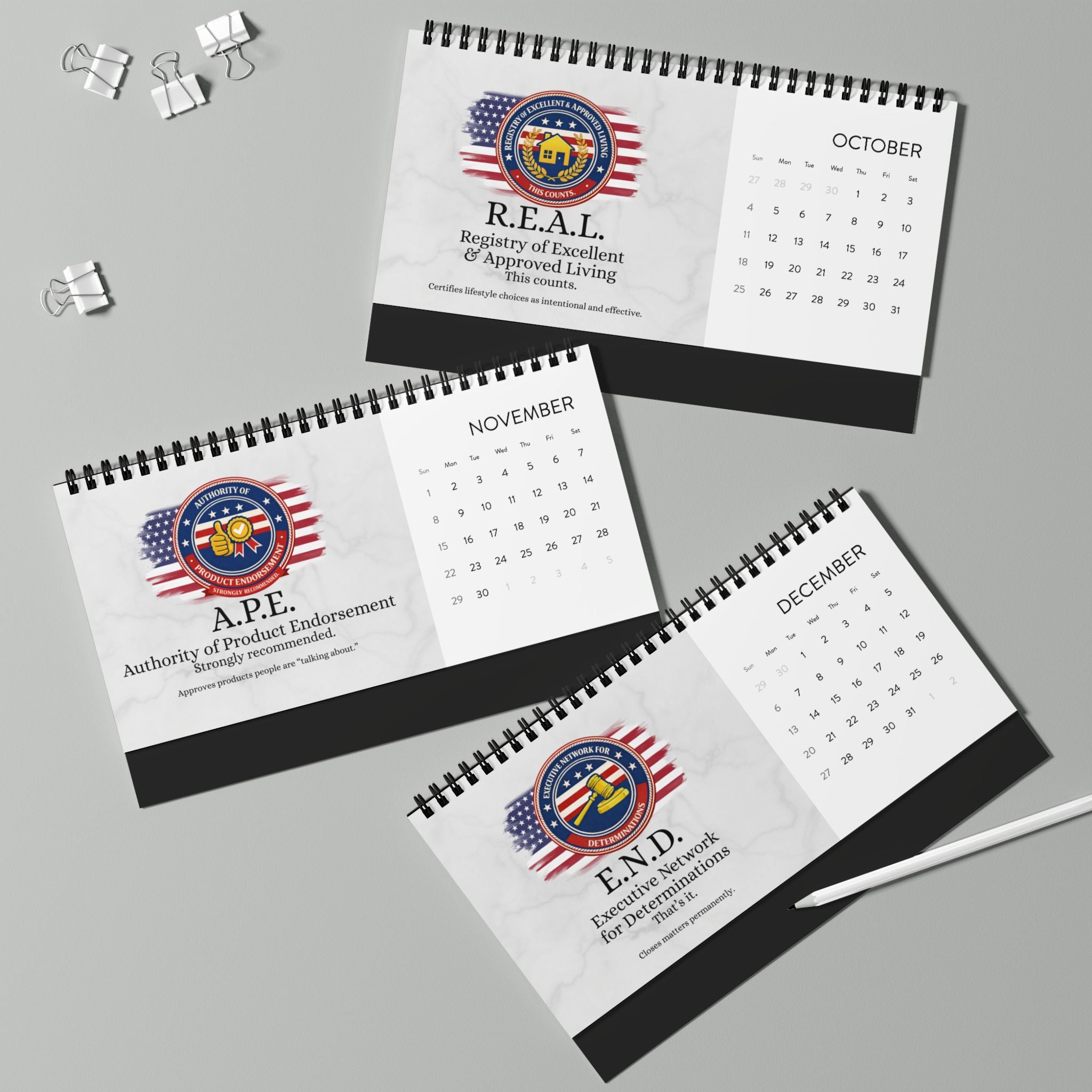 Officially Correct: Maximum Authority, Month After Month – 2026 Desk Calendar