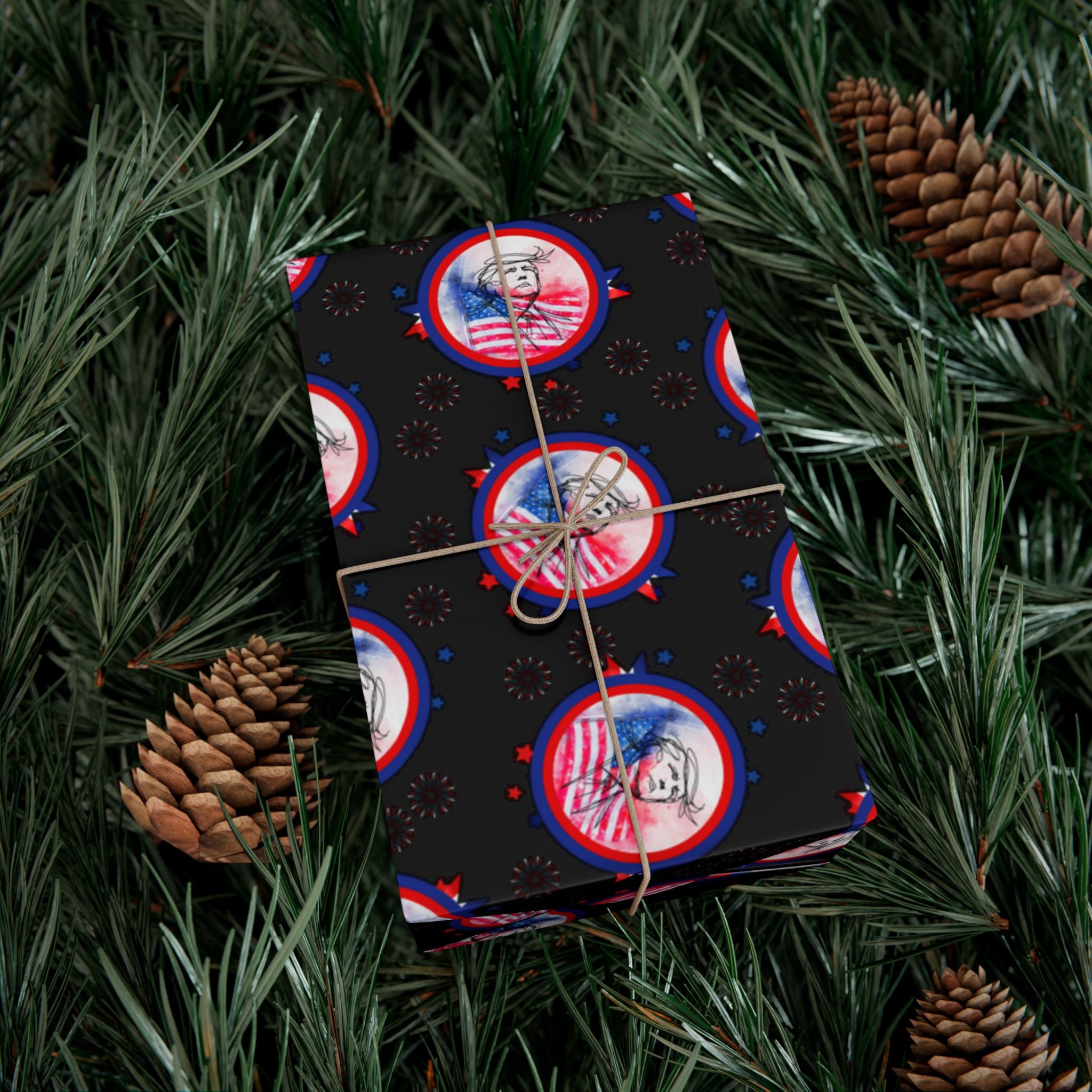 Draw Your Own Conclusions All-Occasion Gift Wrap – Patriotic Satire Wrapping Paper