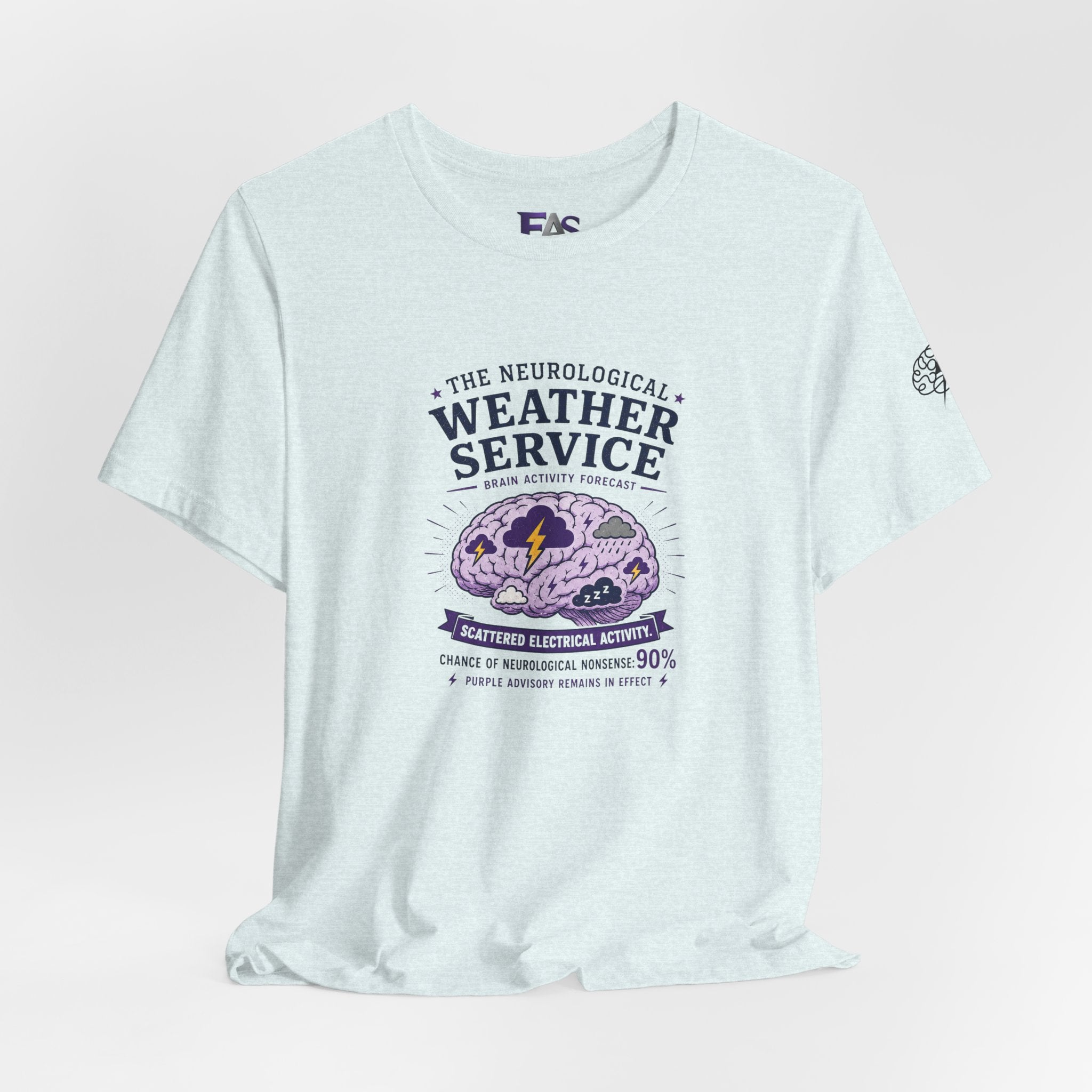 Neurological Weather Service Epilepsy Awareness T-Shirt | Brain Forecast Tee