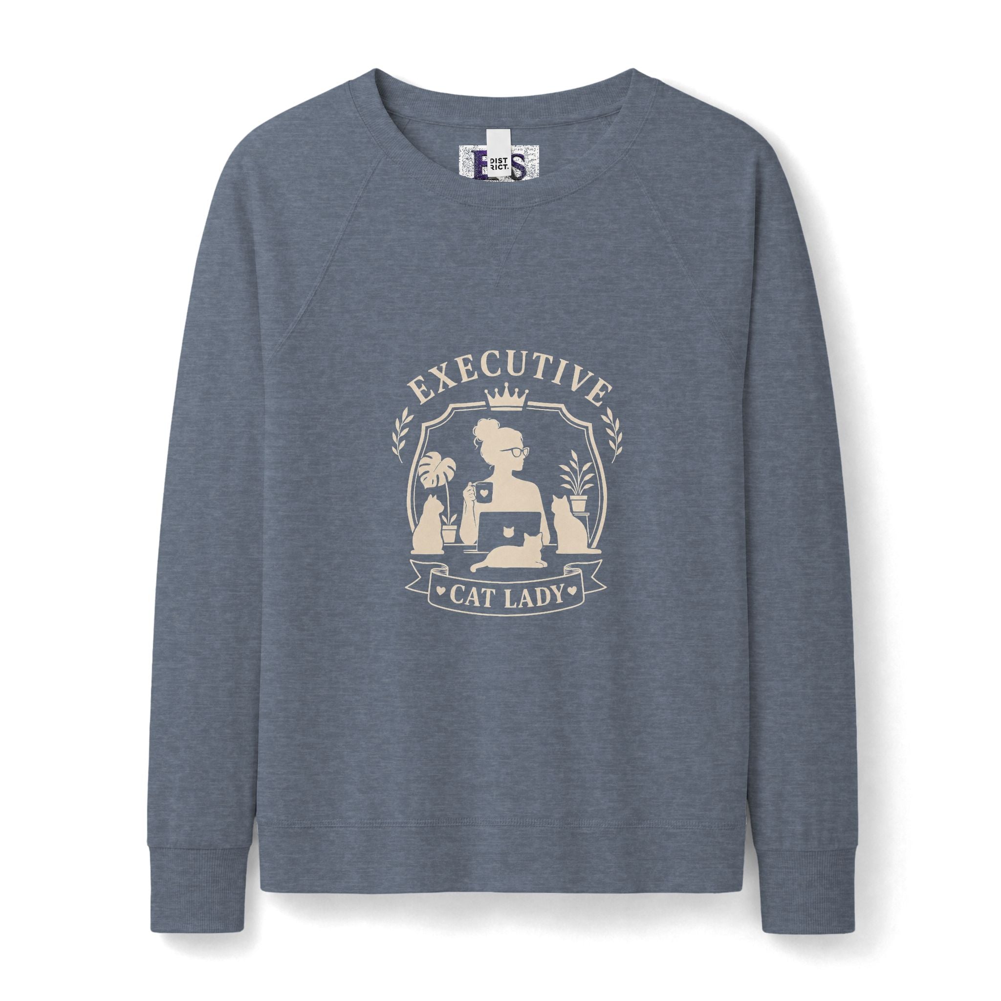 Executive Cat Lady Lightweight Sweatshirt | Women’s Cat Lover Crewneck