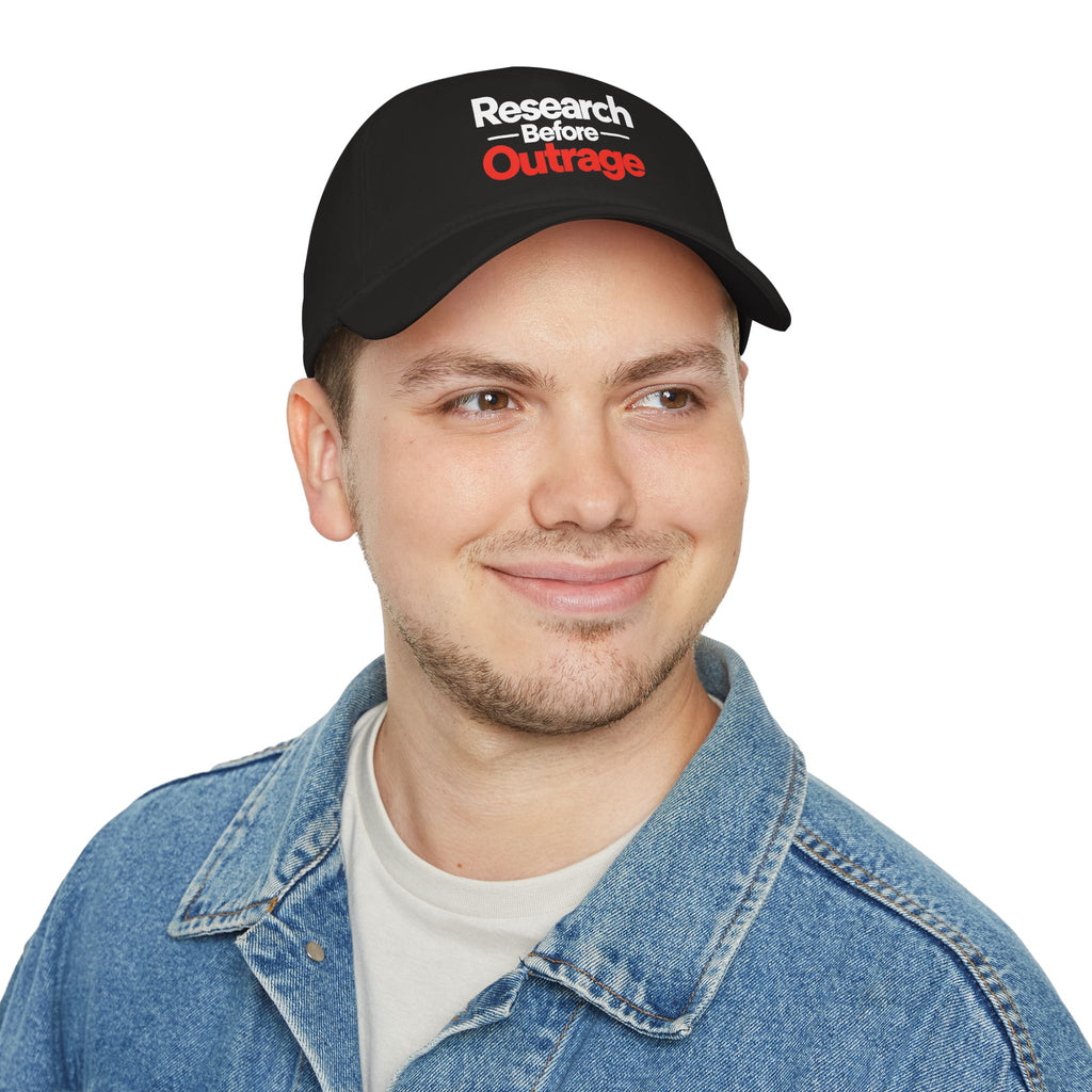 Research Before Outrage Baseball Cap | Social Media & True Crime Gift