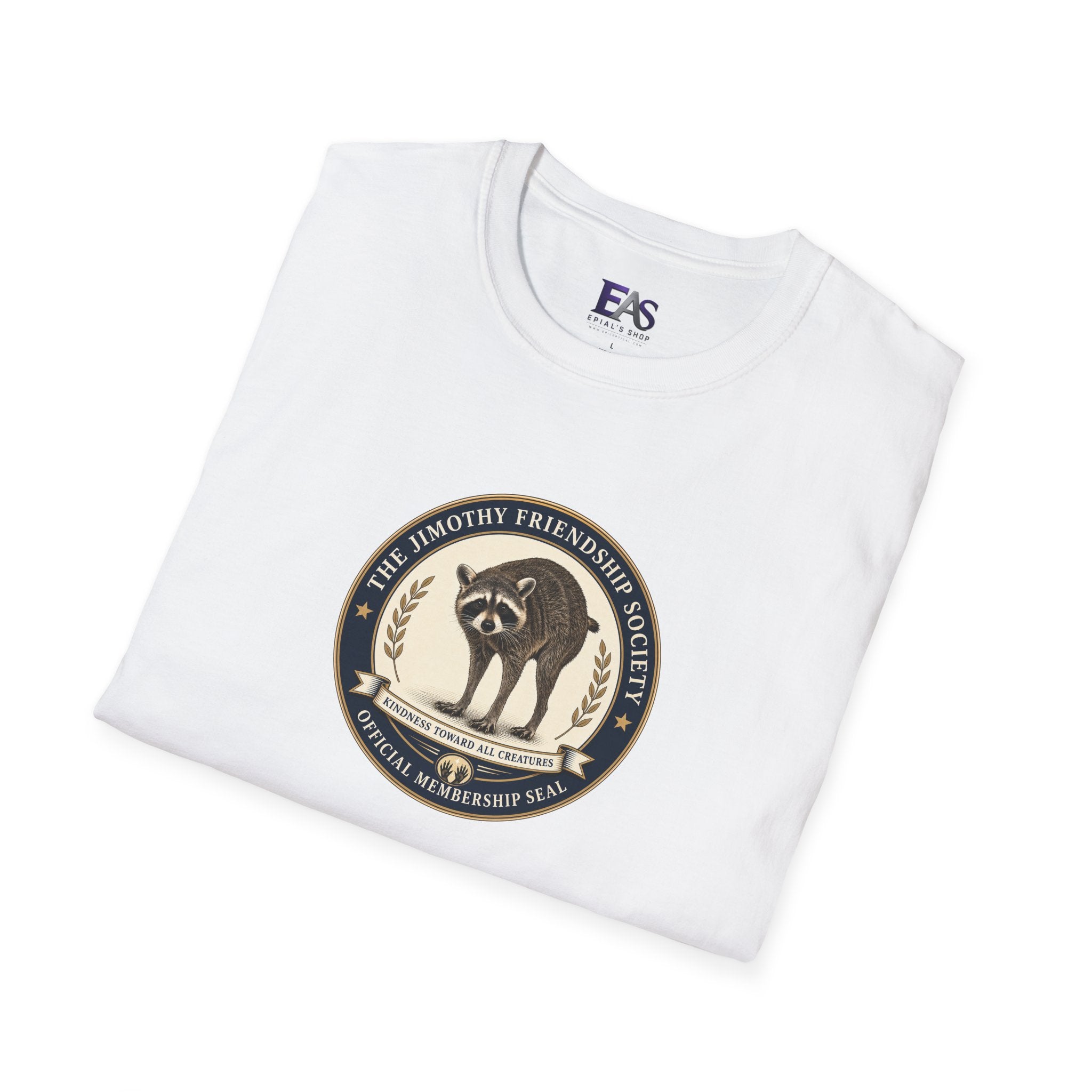 The Jimothy Friendship Society T-Shirt | Raccoon Membership Seal Tee