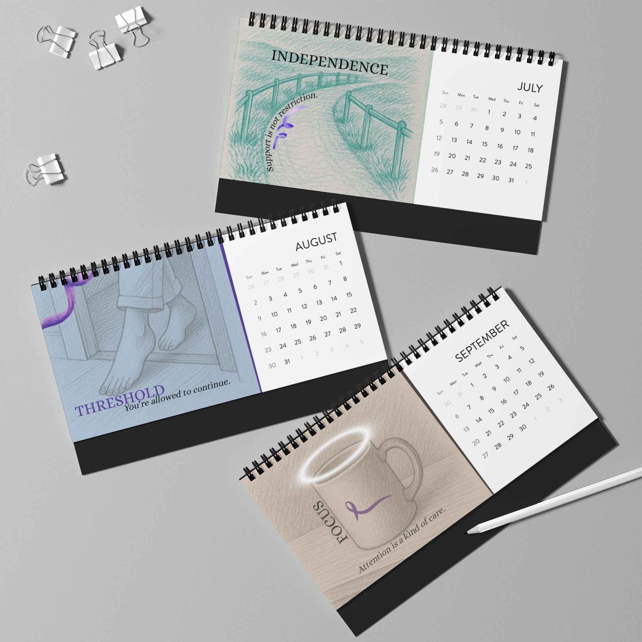 The Quiet Between Desk Calendar | A Year of Presence & Resilience