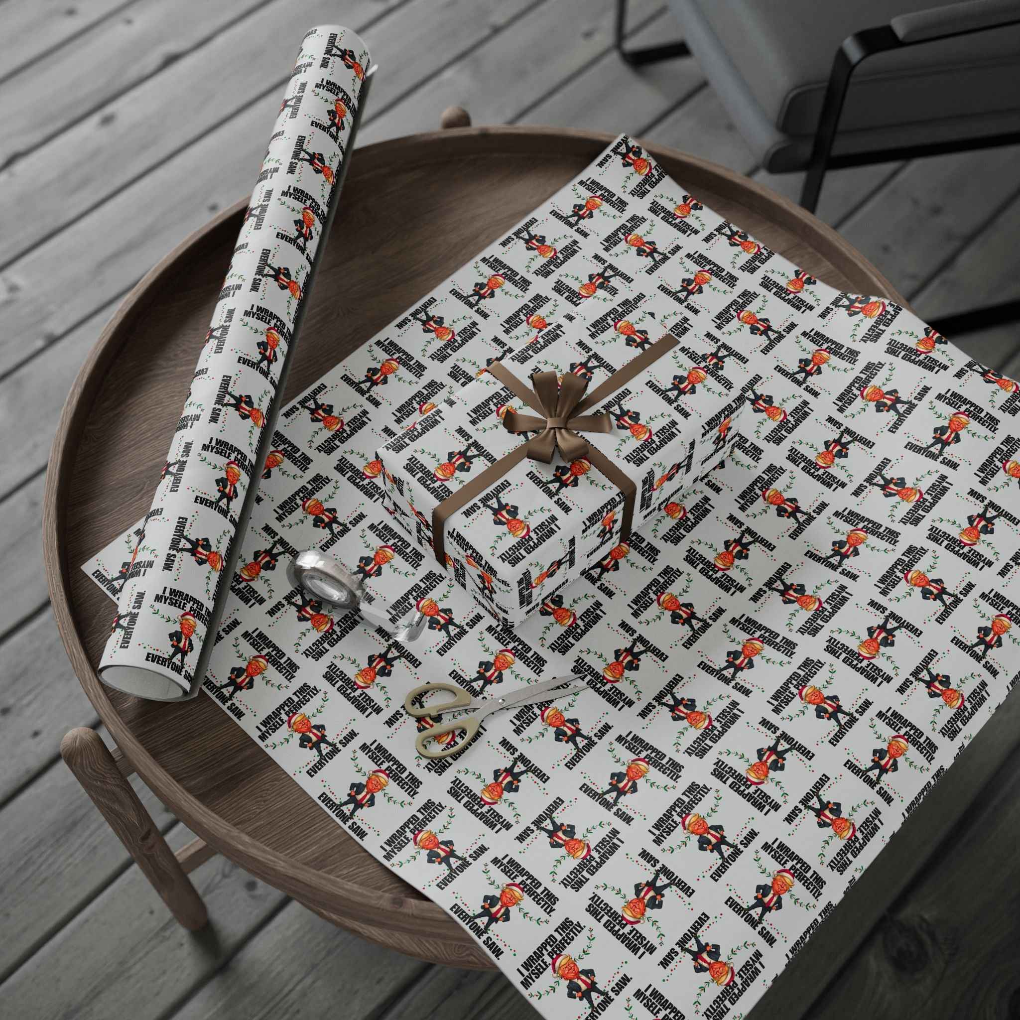 I Wrapped This Myself Wrapping Paper – Political Parody