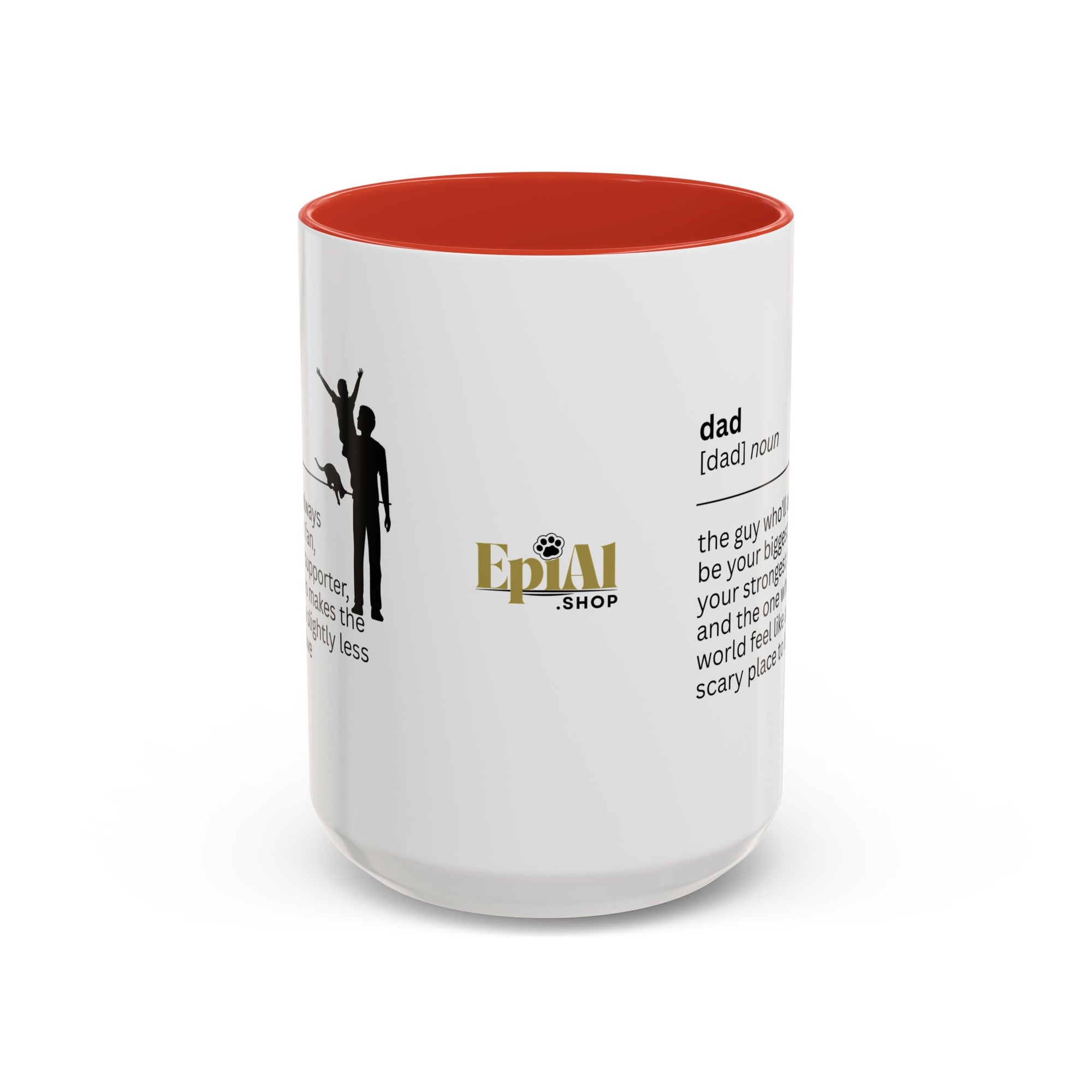 Dad Biggest Fan Accent Coffee Mug - Perfect Gift for Dads