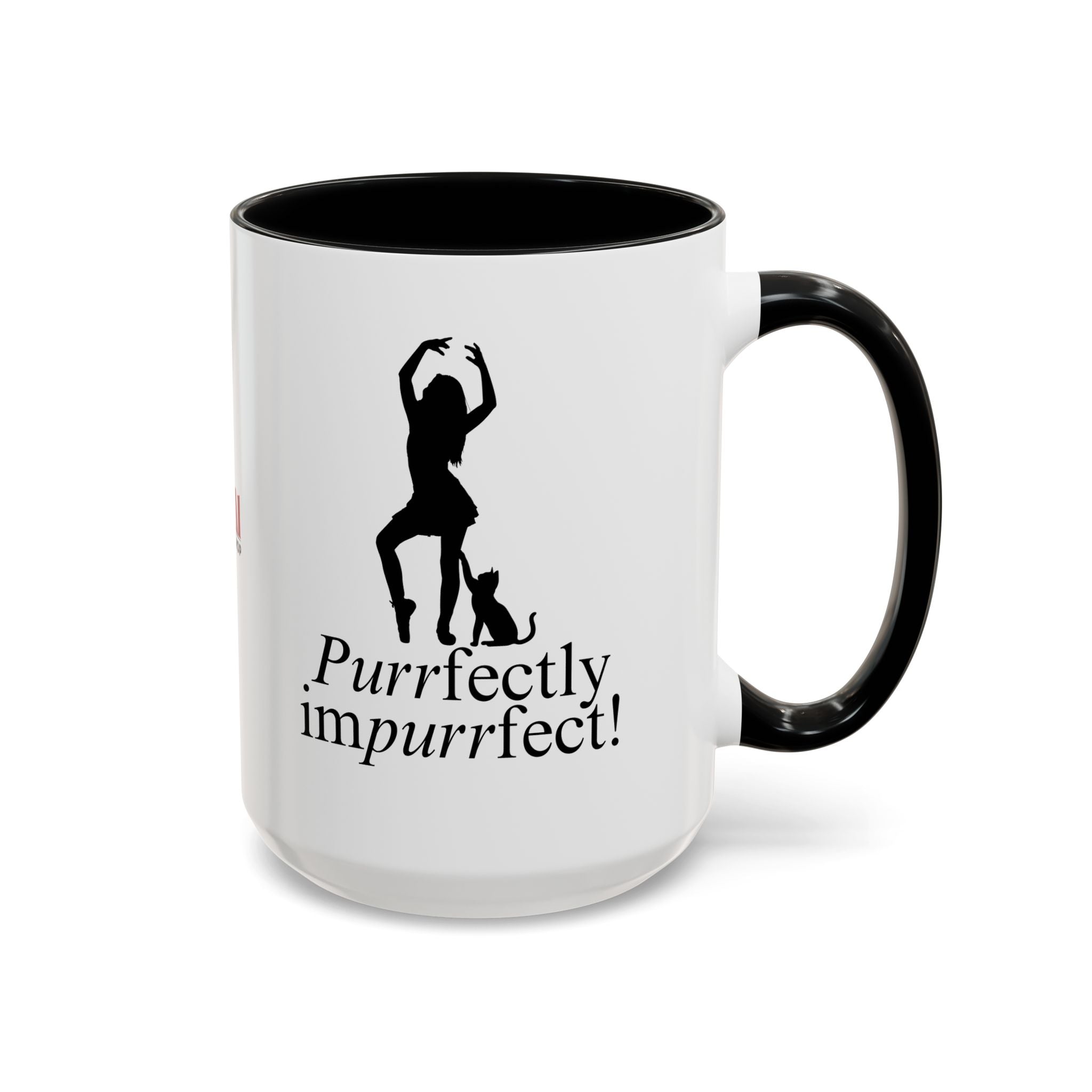 Photo depicting the ​Purrfectly Impurrfect Accent Coffee Mug (11, 15oz) from EpiAl's Shop.