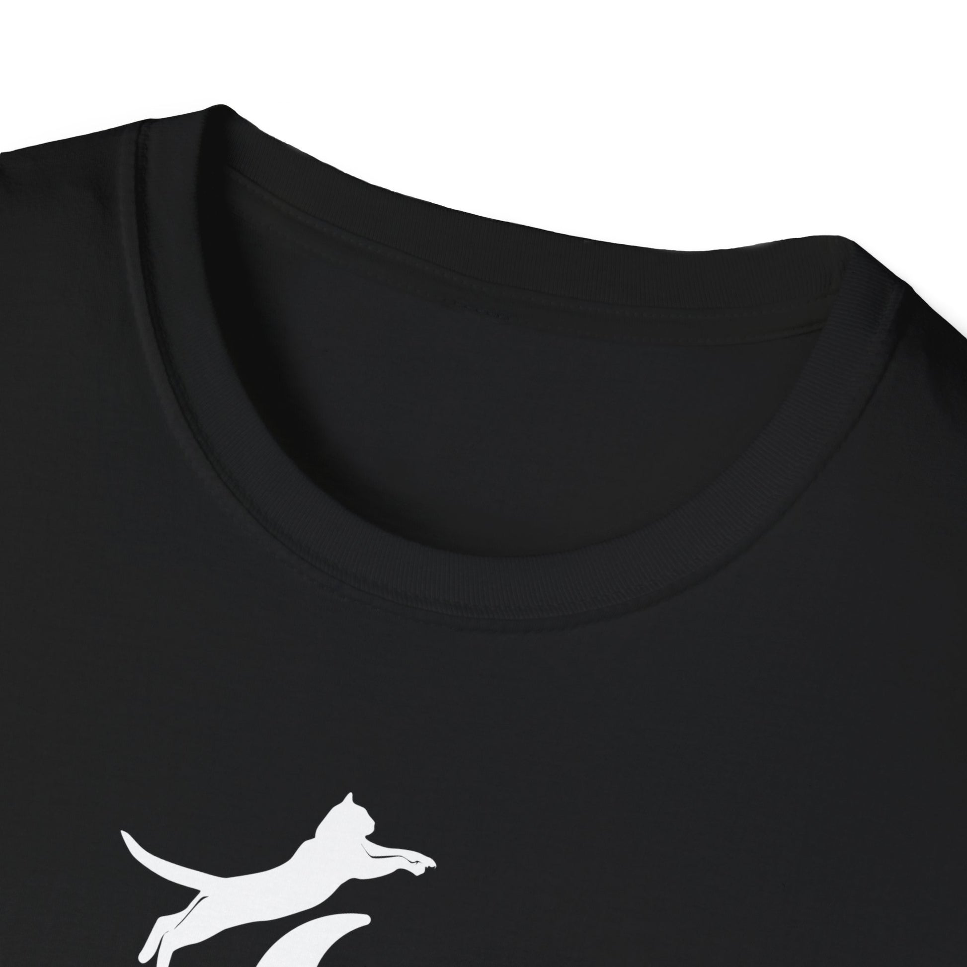 Cat Jumped Over the Moon Unisex Softstyle T - Shirt - T - Shirt - Epileptic Al’s Shop