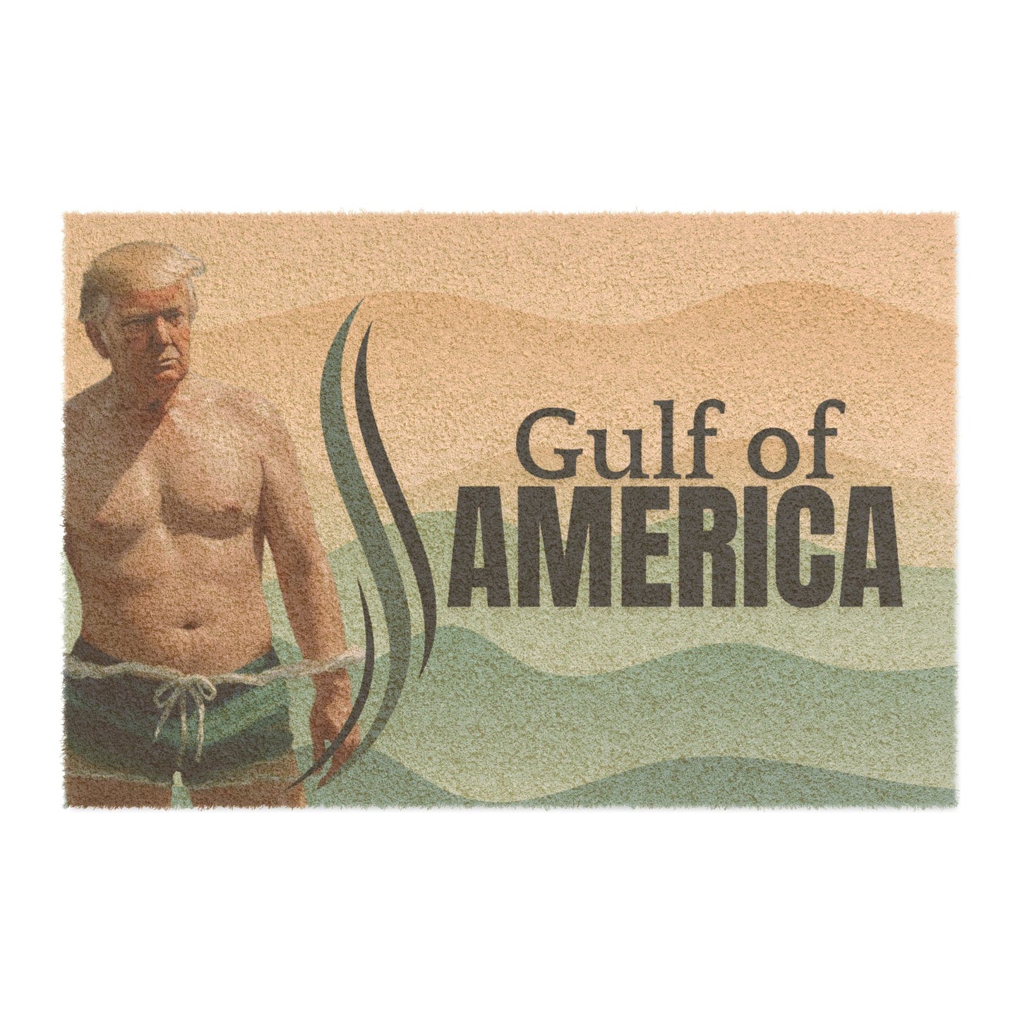 Gulf of America Doormat - Humorous Beach Design for Home Entry
