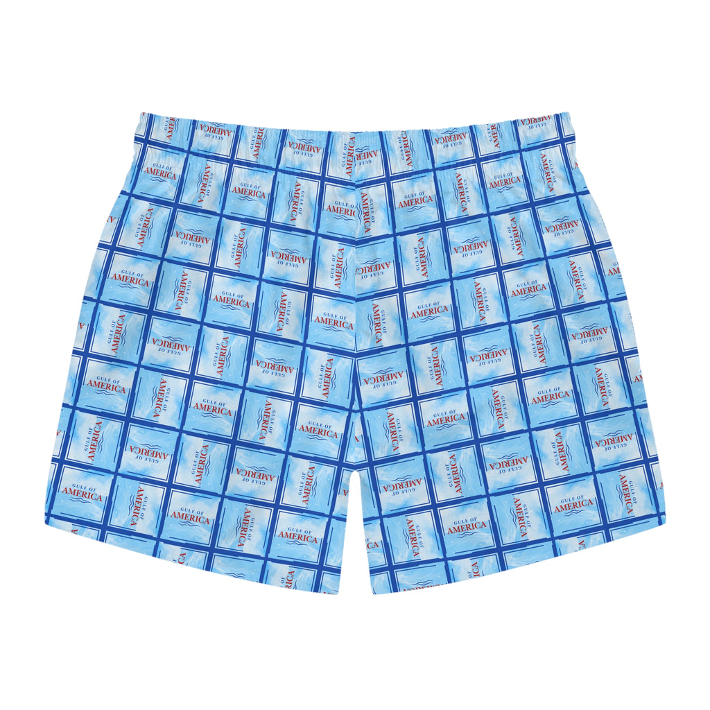 American Gulf Patterned Swim Trunks