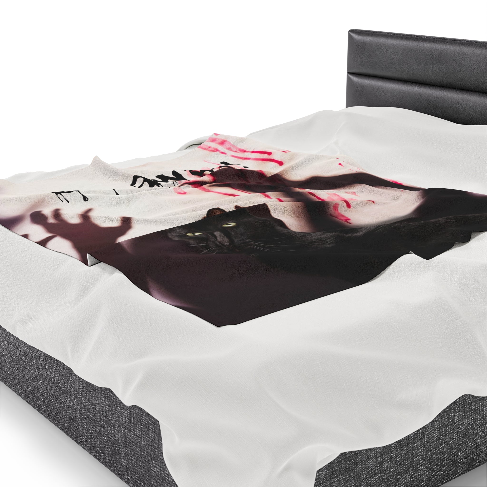 Photo depicting the ​Go Away Velveteen Plush Blanket from EpiAl's Shop.