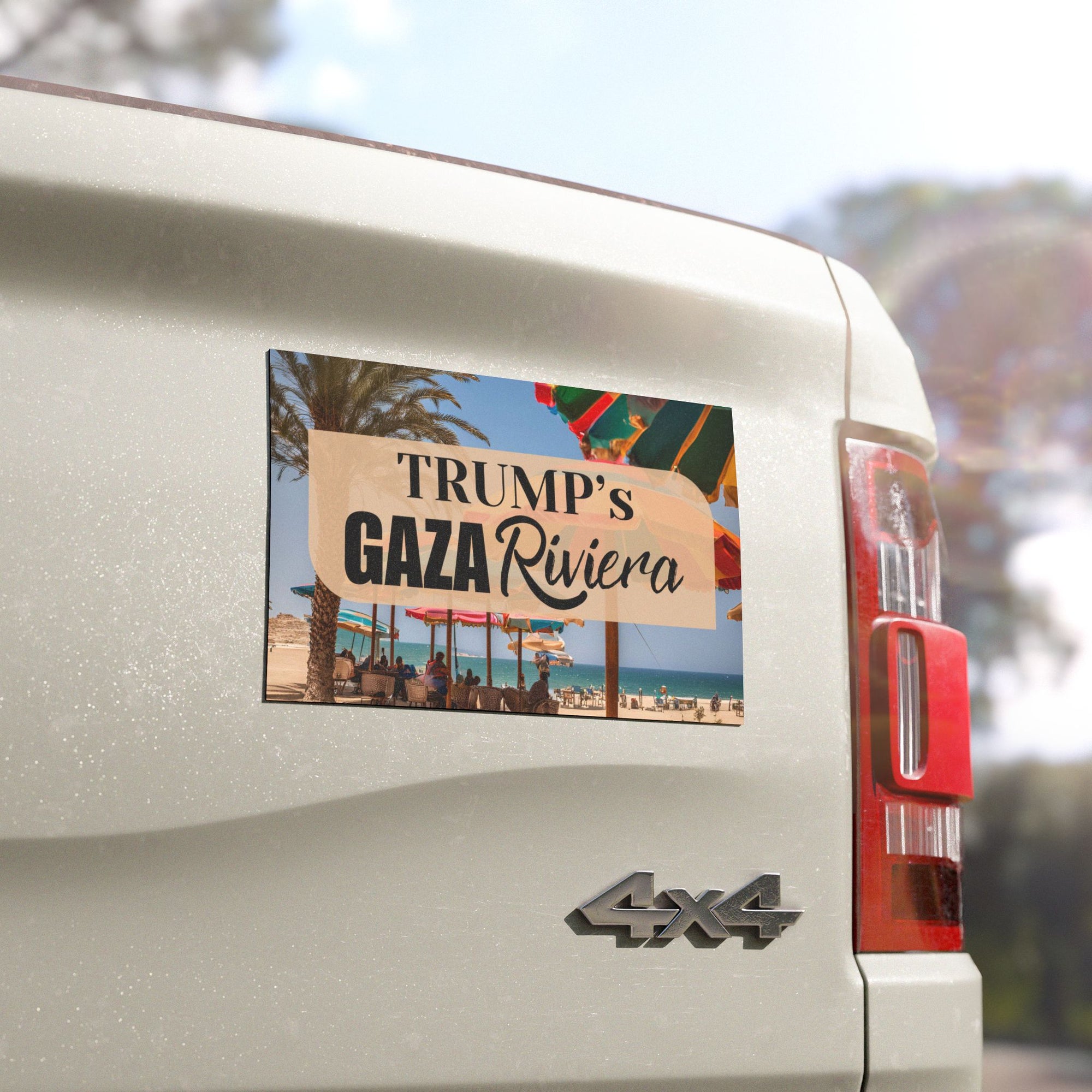 Trump's Gaza Riviera Car Magnet - Fun Travel Decor